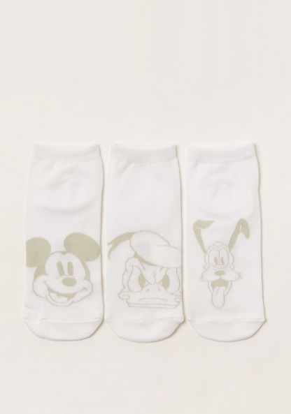 Disney Mickey and Friends Print Socks - Set of 3-Socks-image-0