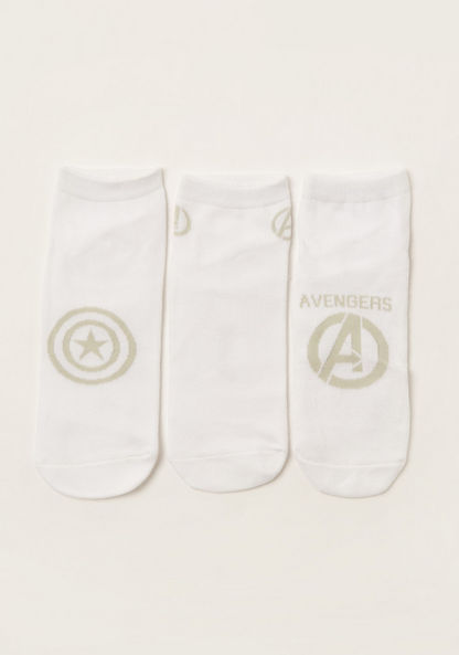Avengers Texture Ankle Length Socks - Set of 3