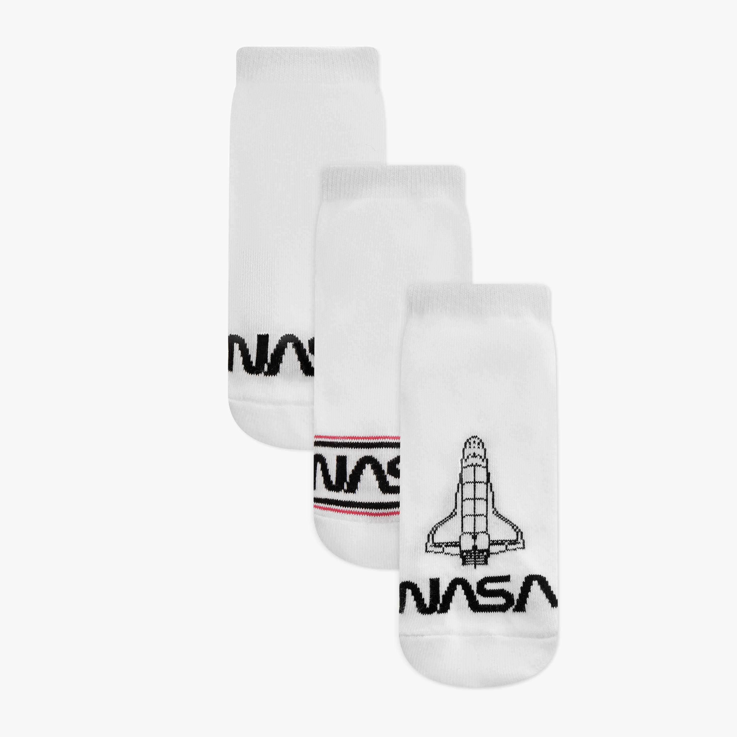 NASA Printed Ankle Length Socks - Set of 3-boys-accessories-socks-image-1