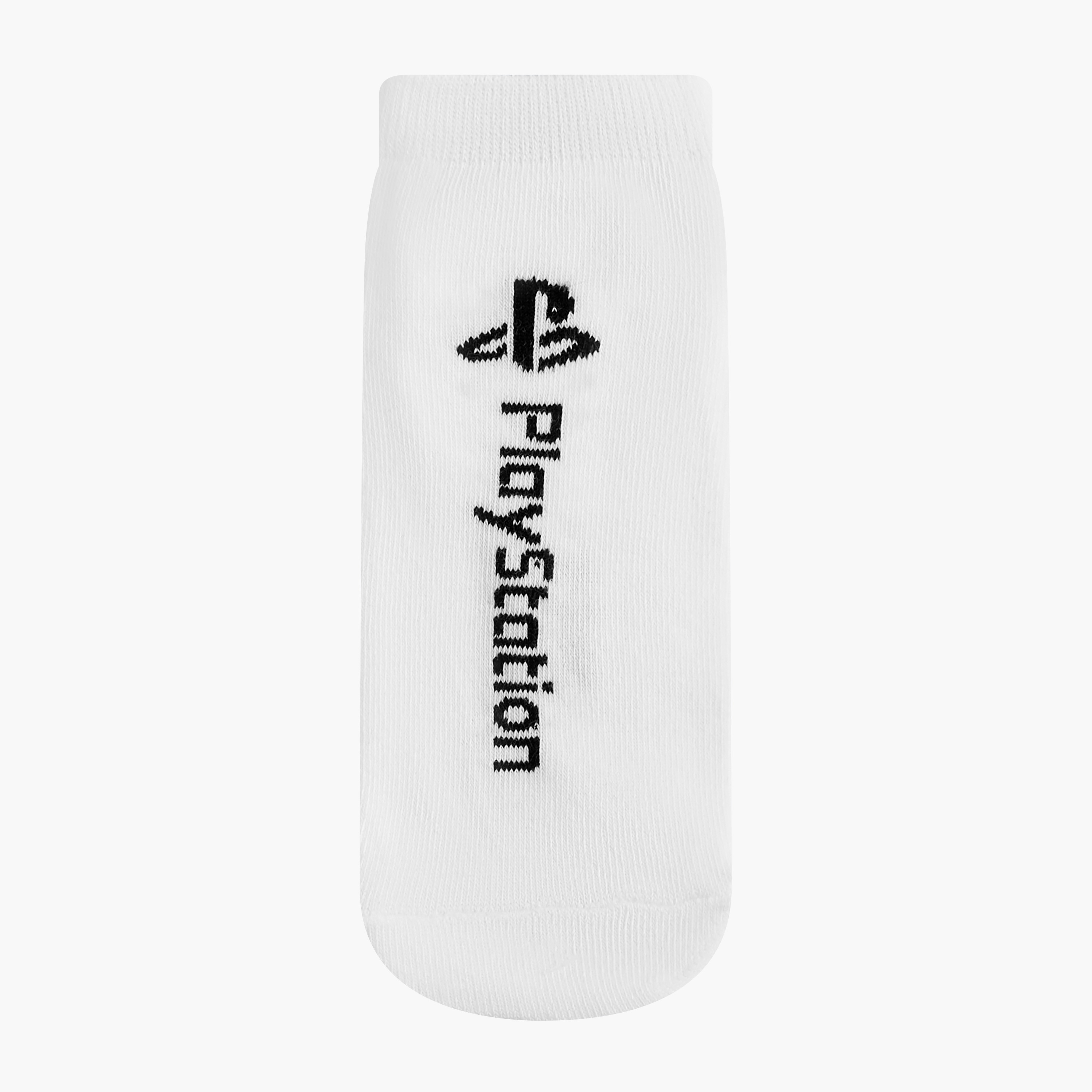 PlayStation Logo Print Ankle Length Socks - Set of 3-boys-accessories-socks-image-2