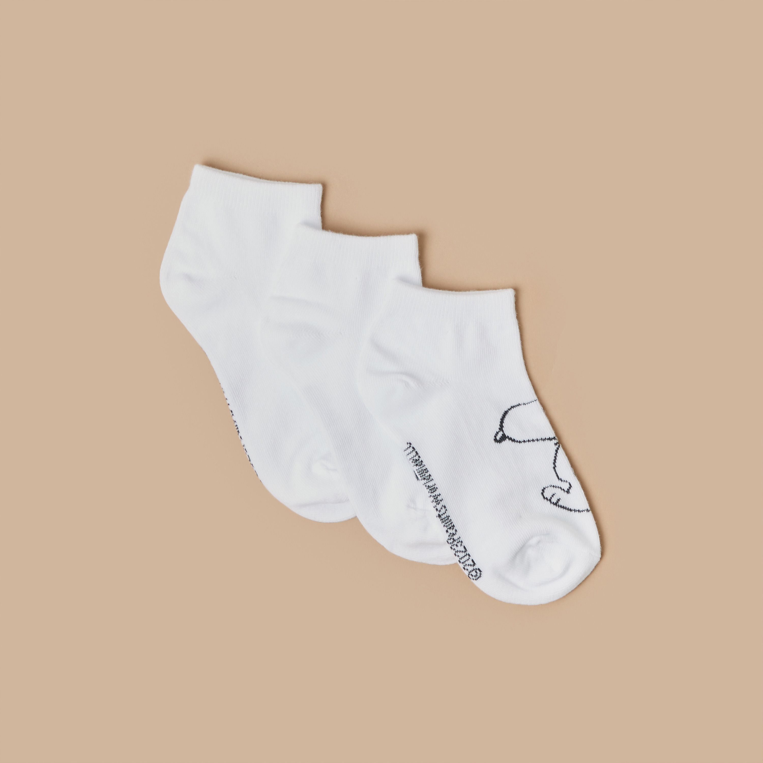 Peanuts Print Ankle Length Socks - Set of 3-boys-accessories-socks-image-2