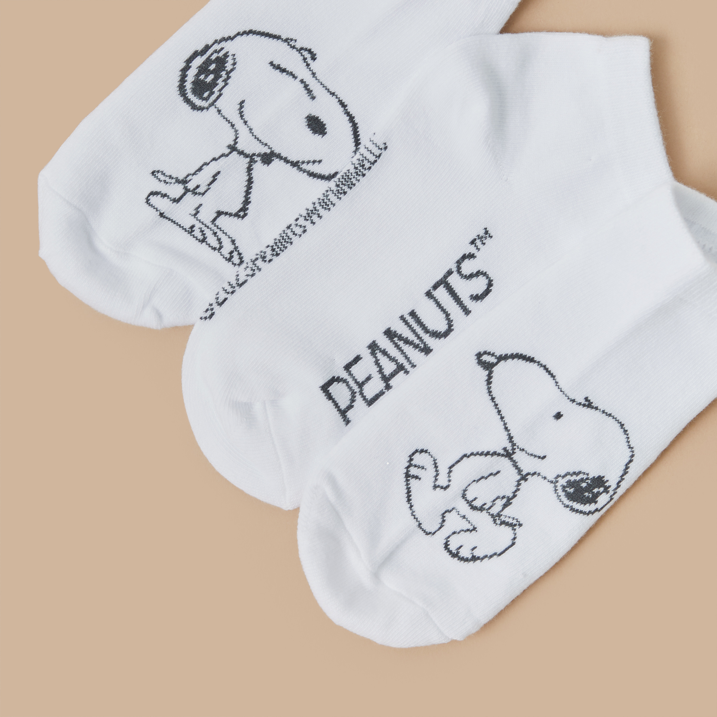Peanuts Print Ankle Length Socks - Set of 3-boys-accessories-socks-image-4