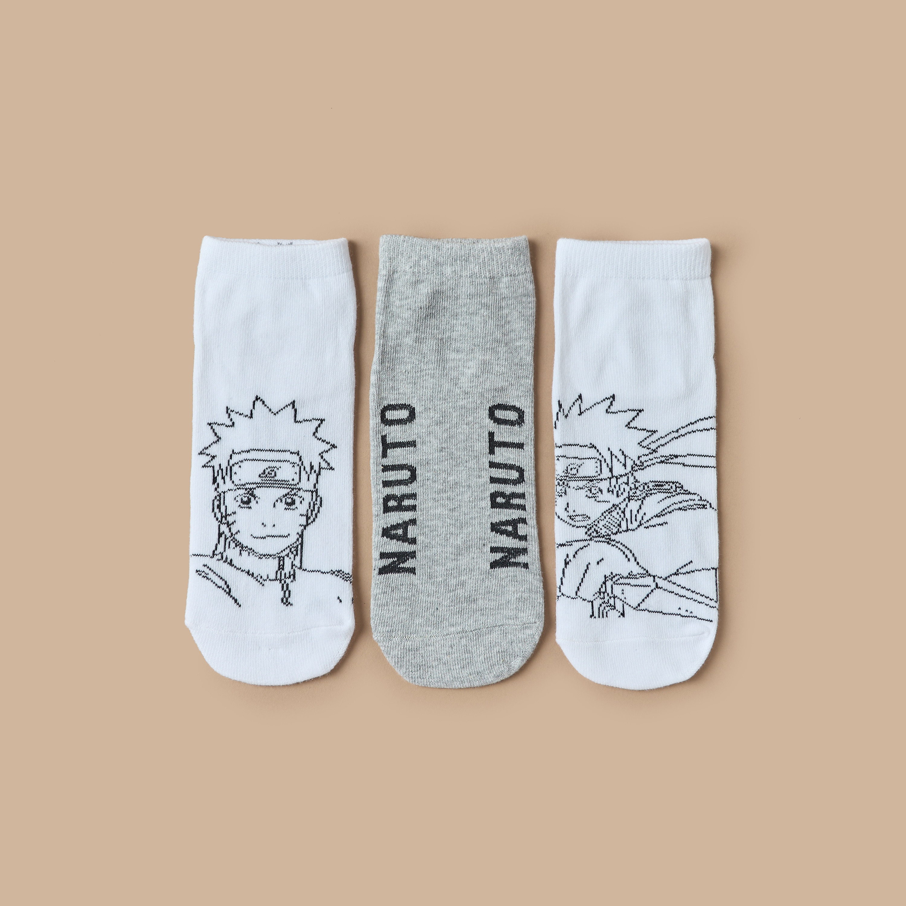 جوارب طول الكاحل بطبعات من تي في طوكيو - طقم من 3 أزواج-boys-accessories-socks-image-1