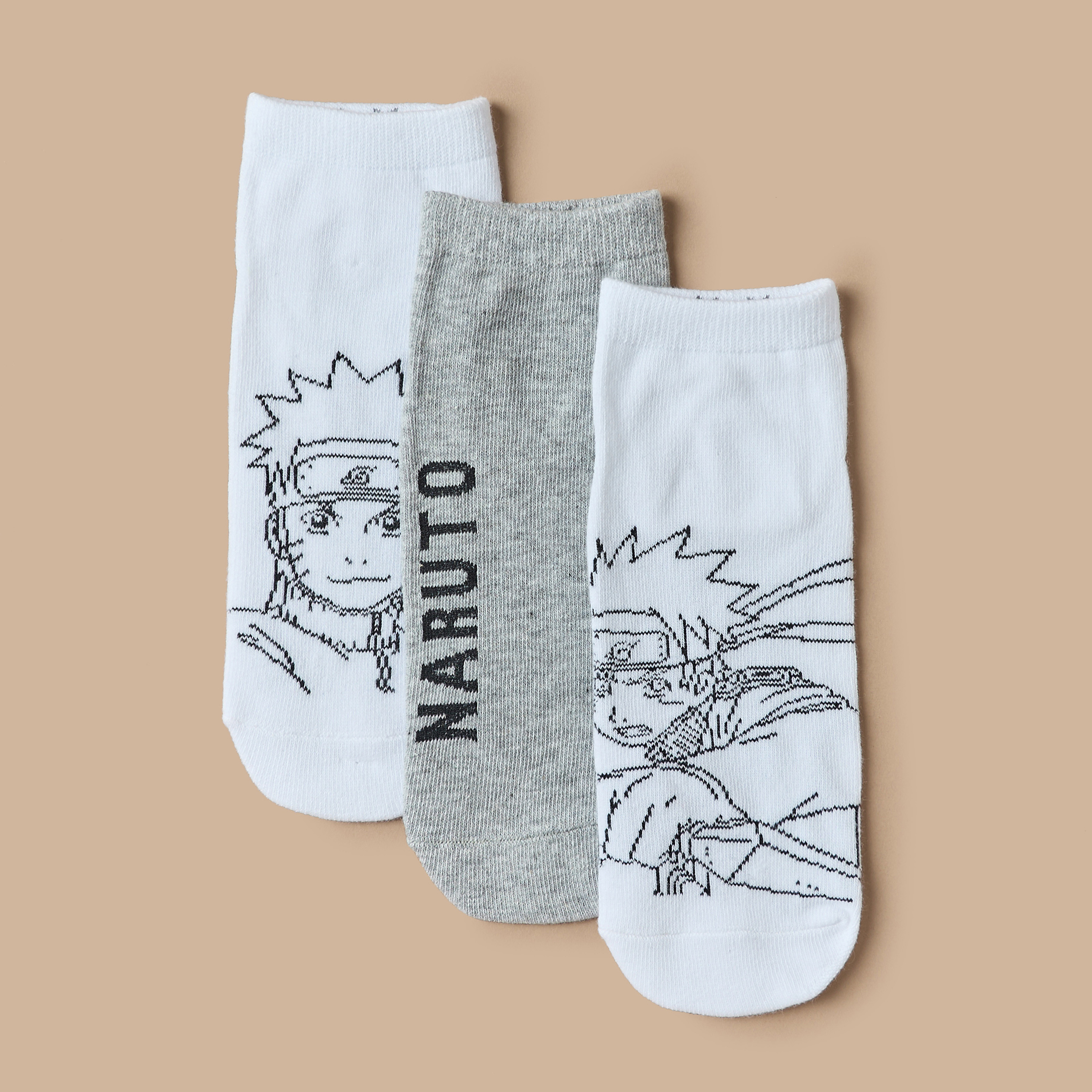 جوارب طول الكاحل بطبعات من تي في طوكيو - طقم من 3 أزواج-boys-accessories-socks-image-2