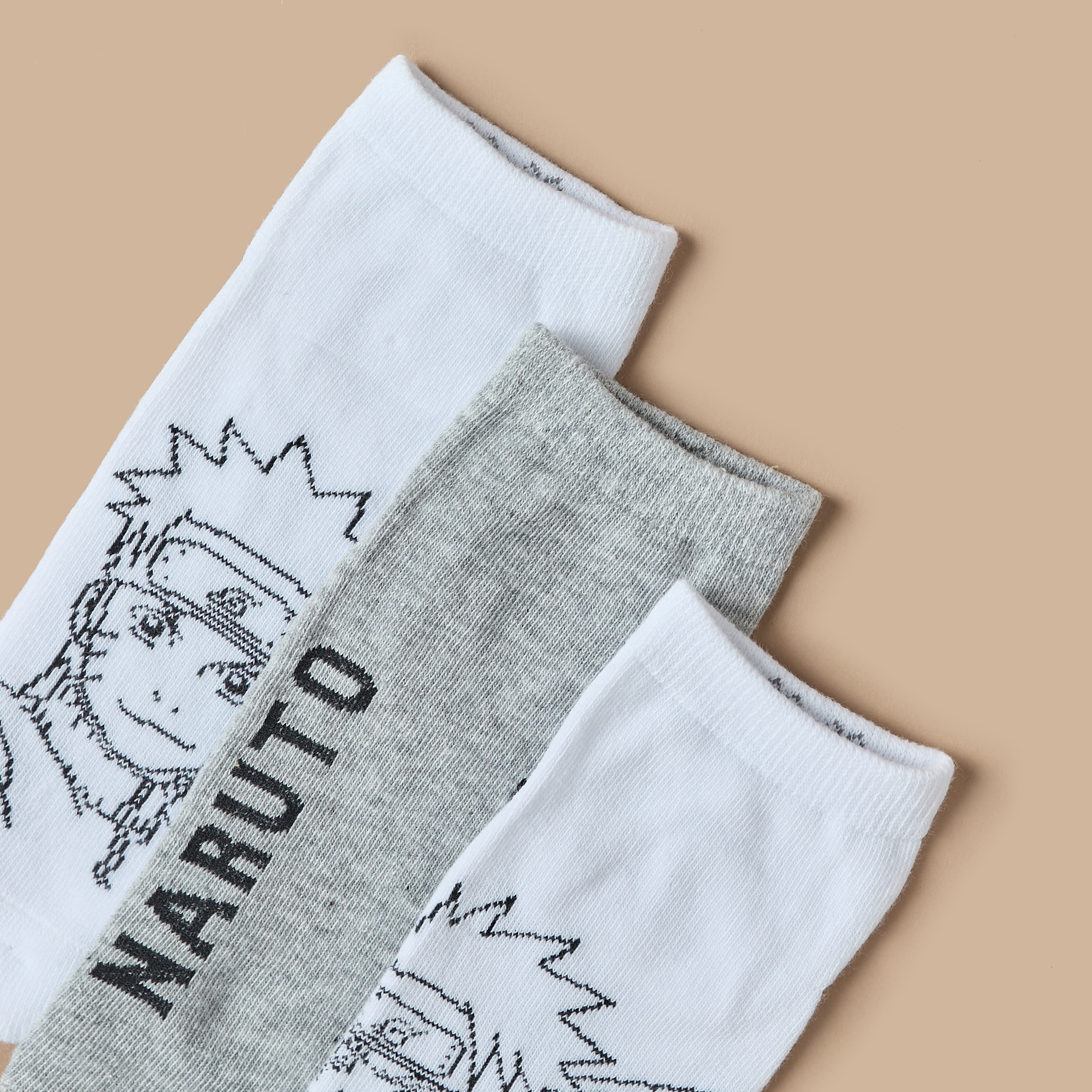 جوارب طول الكاحل بطبعات من تي في طوكيو - طقم من 3 أزواج-boys-accessories-socks-image-3