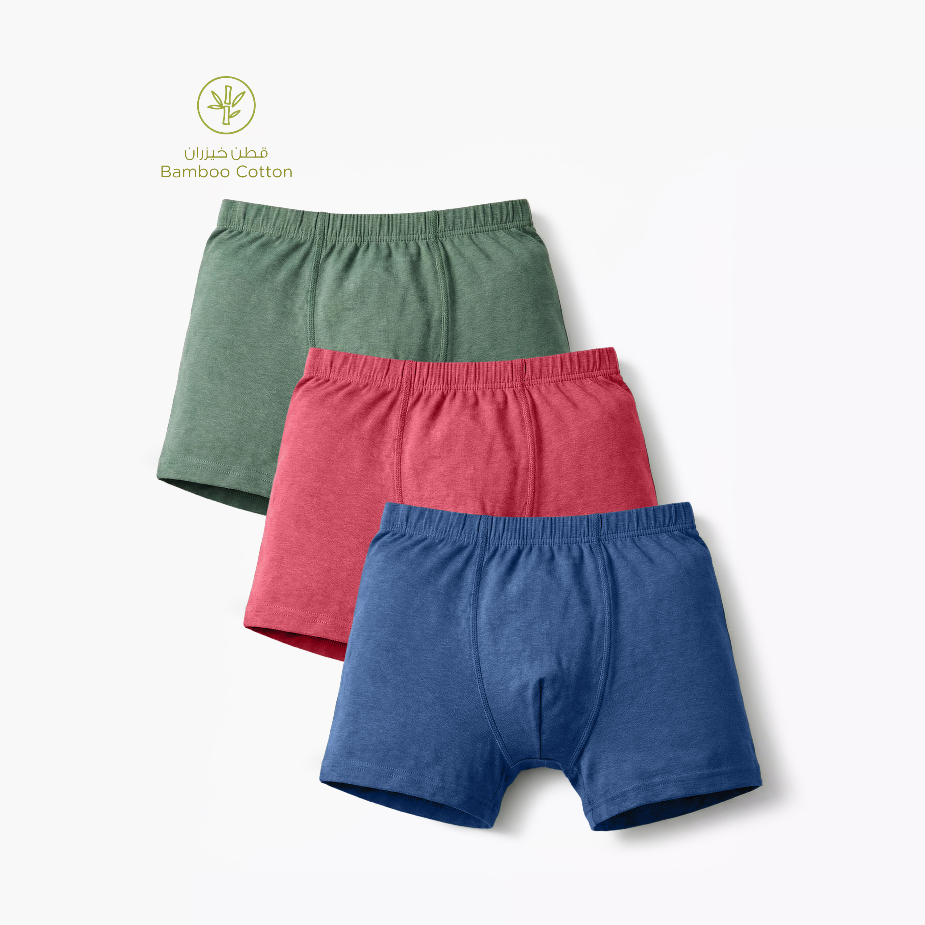 Juniors Solid Boxers with Elasticated Waistband - Set of 3-boys-clothing-innerwear-boxersandbriefs-image-1
