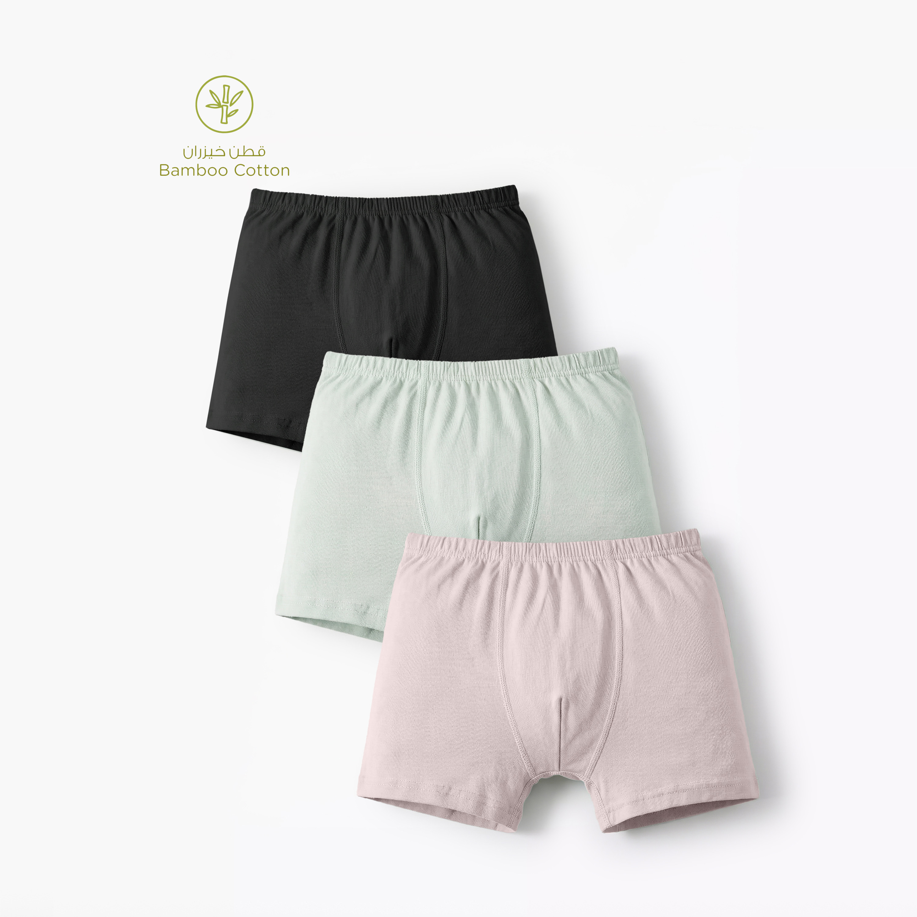 Juniors Solid Boxers with Elasticated Waistband - Set of 3-boys-clothing-innerwear-boxersandbriefs-image-1