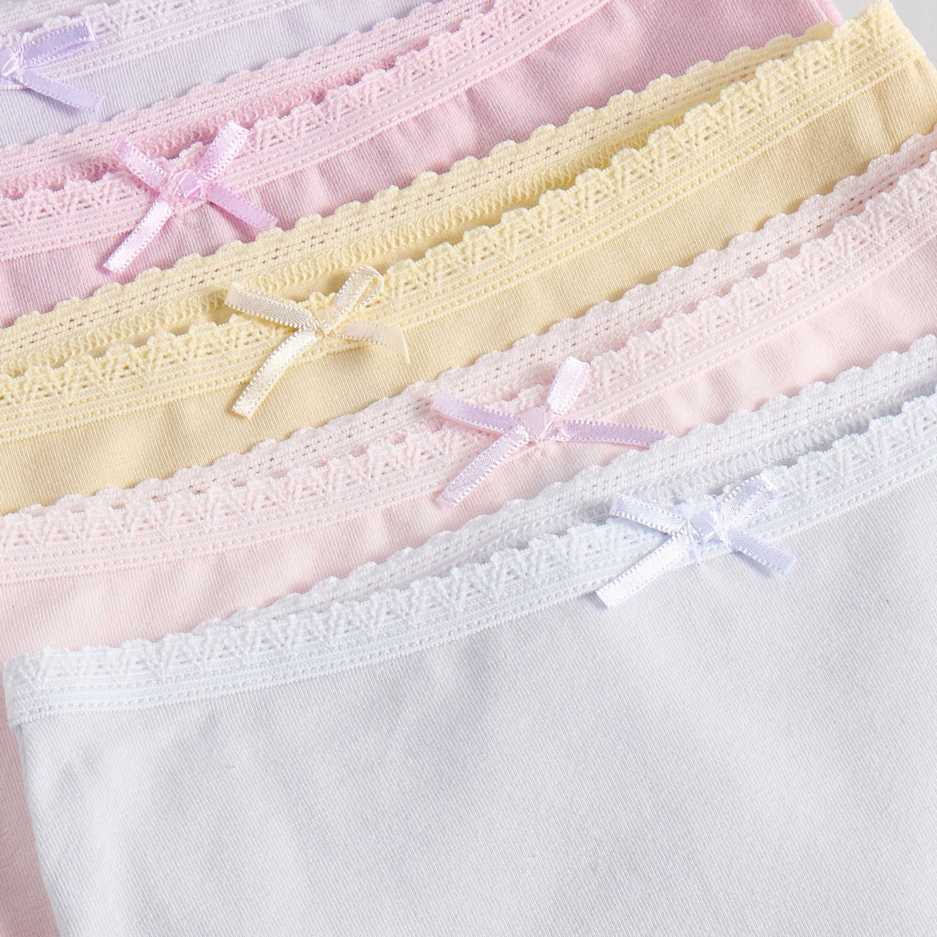طقم سراويل داخلية سادة 5 قطع بخصر مطّاطي من جونيورز-girls-clothing-multipacks-image-7