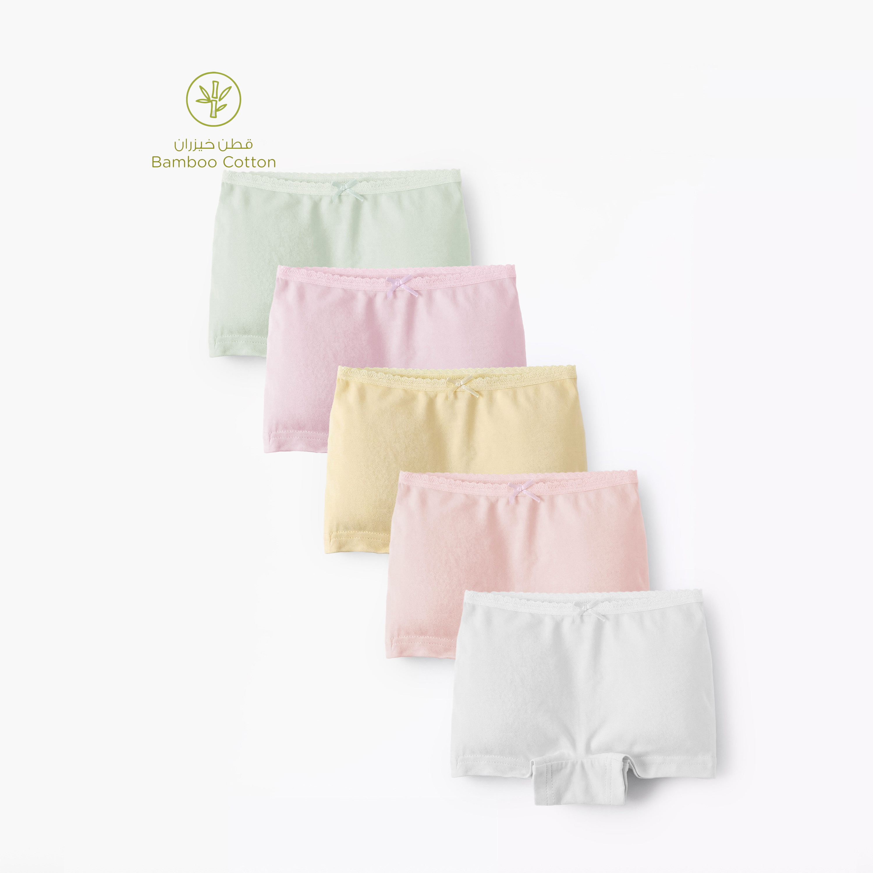 Juniors Solid Briefs with Elasticated Waistband - Set of 5-girls-clothing-multipacks-image-1