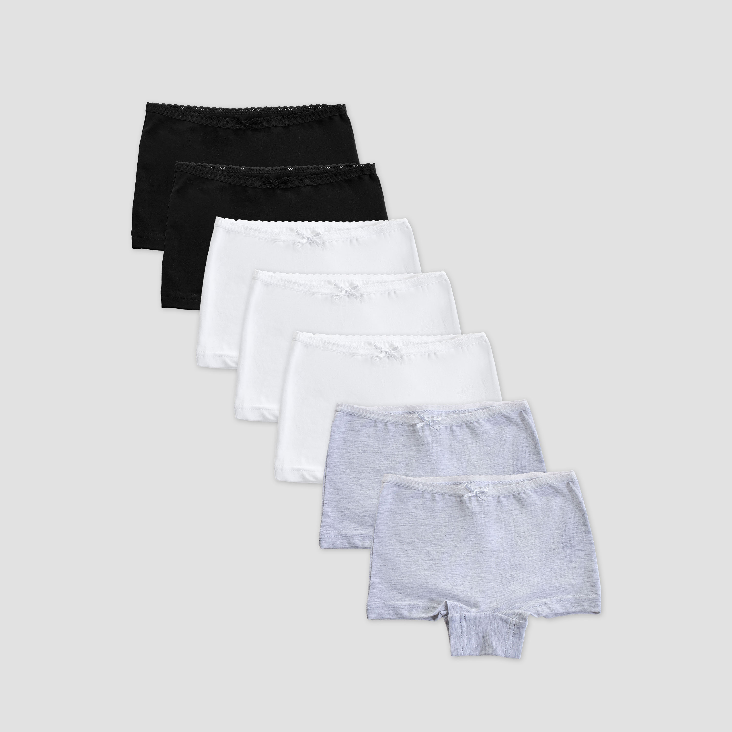 Juniors Girls Panties with Lace Detail - Cotton - 7-Piece Set-girls-clothing-innerwear-panties-image-1