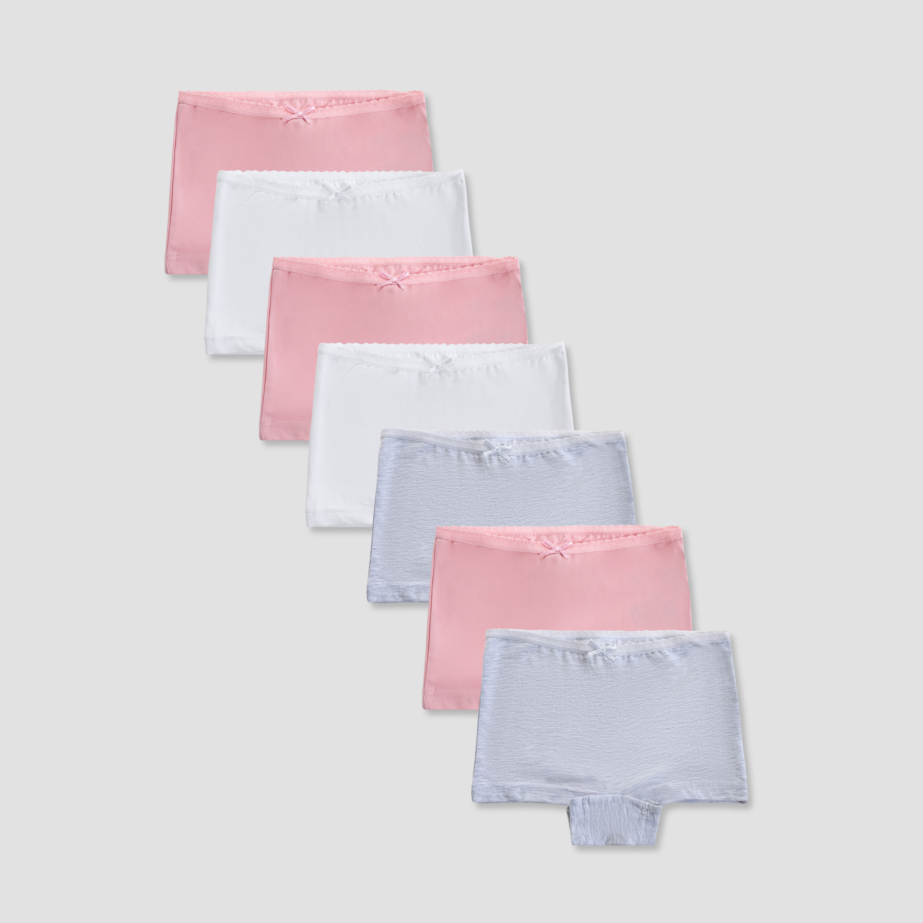 Pack of 7 Juniors Cotton Briefs with Lace Trim-girls-clothing-innerwear-panties-image-1