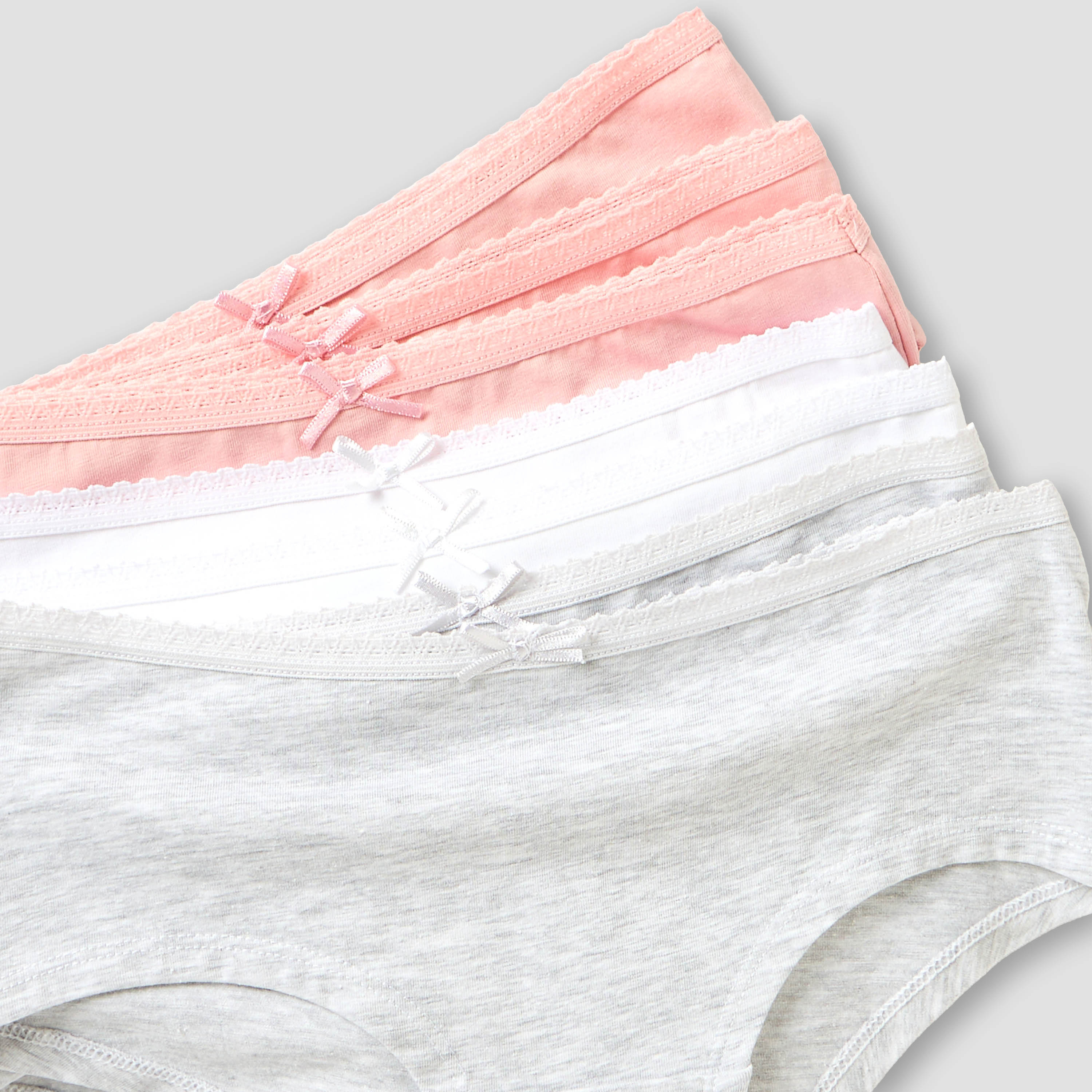 Pack of 7 Juniors Cotton Briefs with Bow Accent-baby-girls-clothing-innerwear-image-5