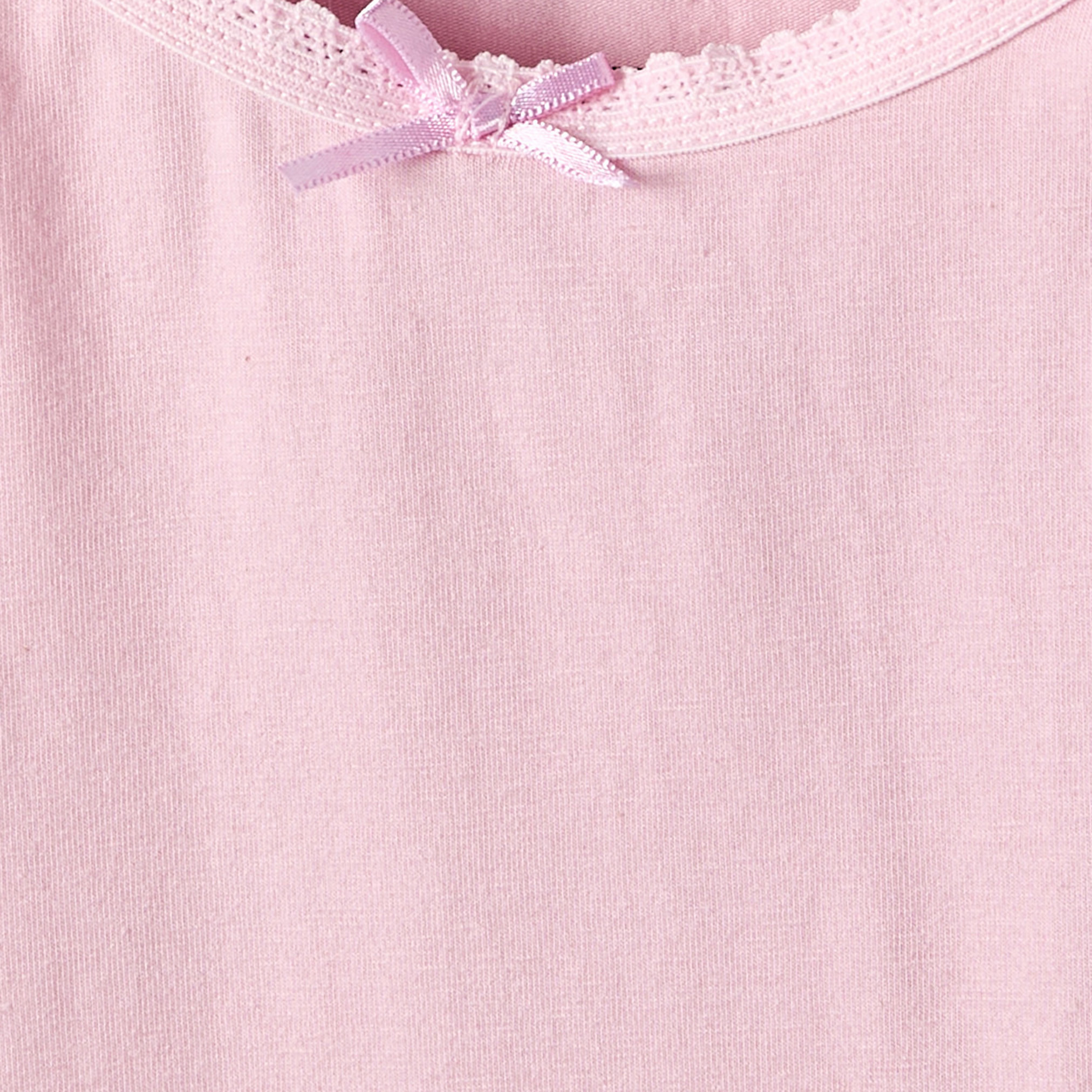 Juniors Solid Camisole with Scallop Trim and Bow Detail - Set of 5-girls-clothing-innerwear-vests-image-5
