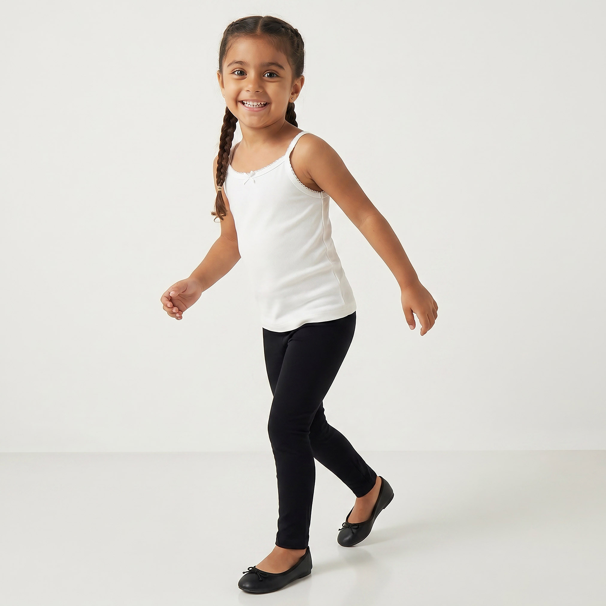 طقم فيست سادة 5 قطع من جونيورز-girls-clothing-innerwear-vests-image-5