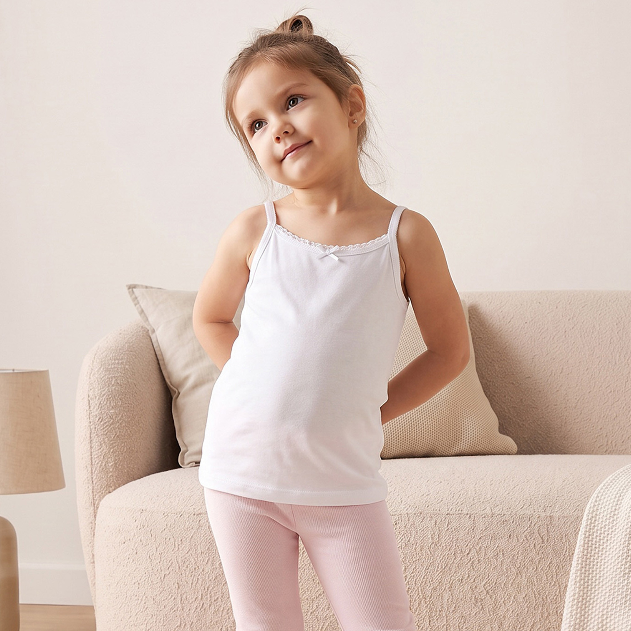 طقم فيستات بياقة مربعة 5 قطع من جونيورز-girls-clothing-innerwear-vests-image-2