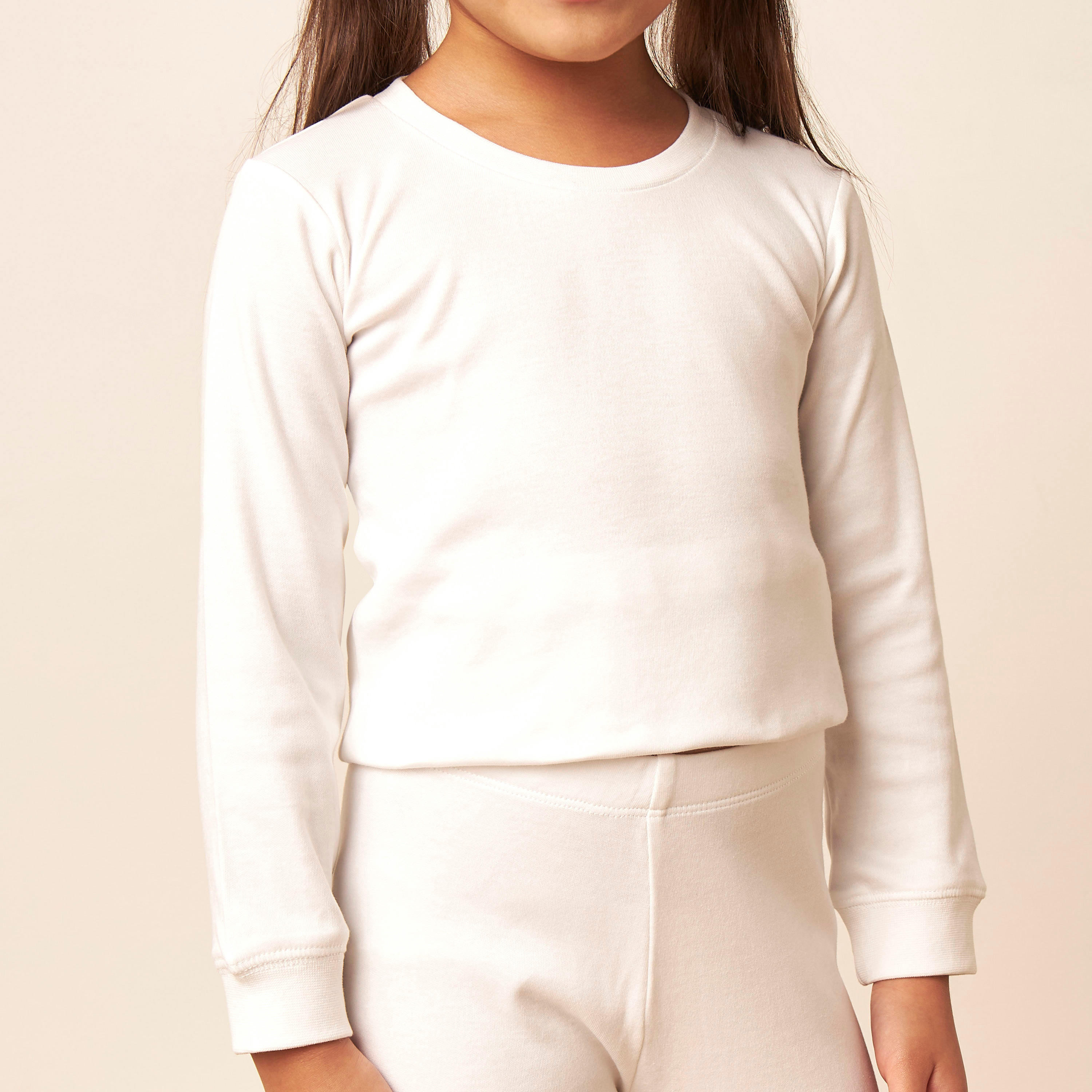 Juniors Solid Thermal T-shirt and Pyjama Set-baby-girls-clothing-winterwear-thermalsets-image-4