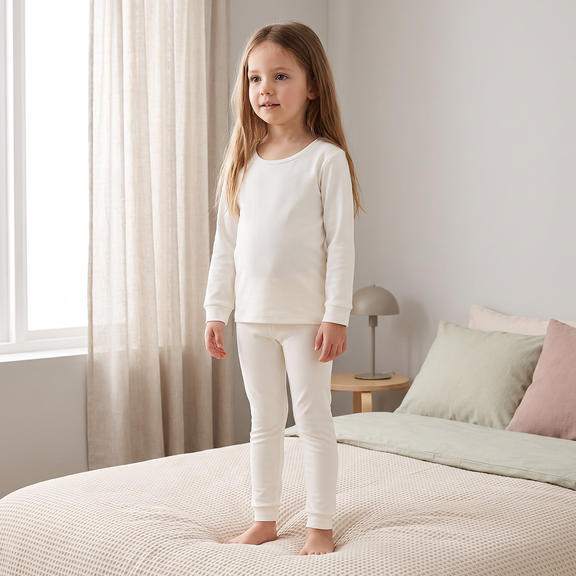 طقم حراري بياقة ضيقة وأكمام طويلة من جونيورز-girls-clothing-winterwear-thermalsets-image-2