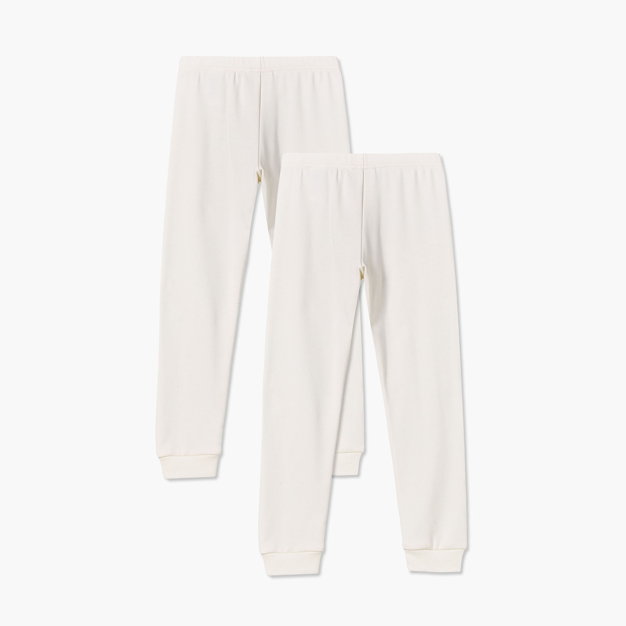 Pack of 2 Juniors Thermal Pants with Cuffed Hem-girls-clothing-winterwear-thermalsets-image-1