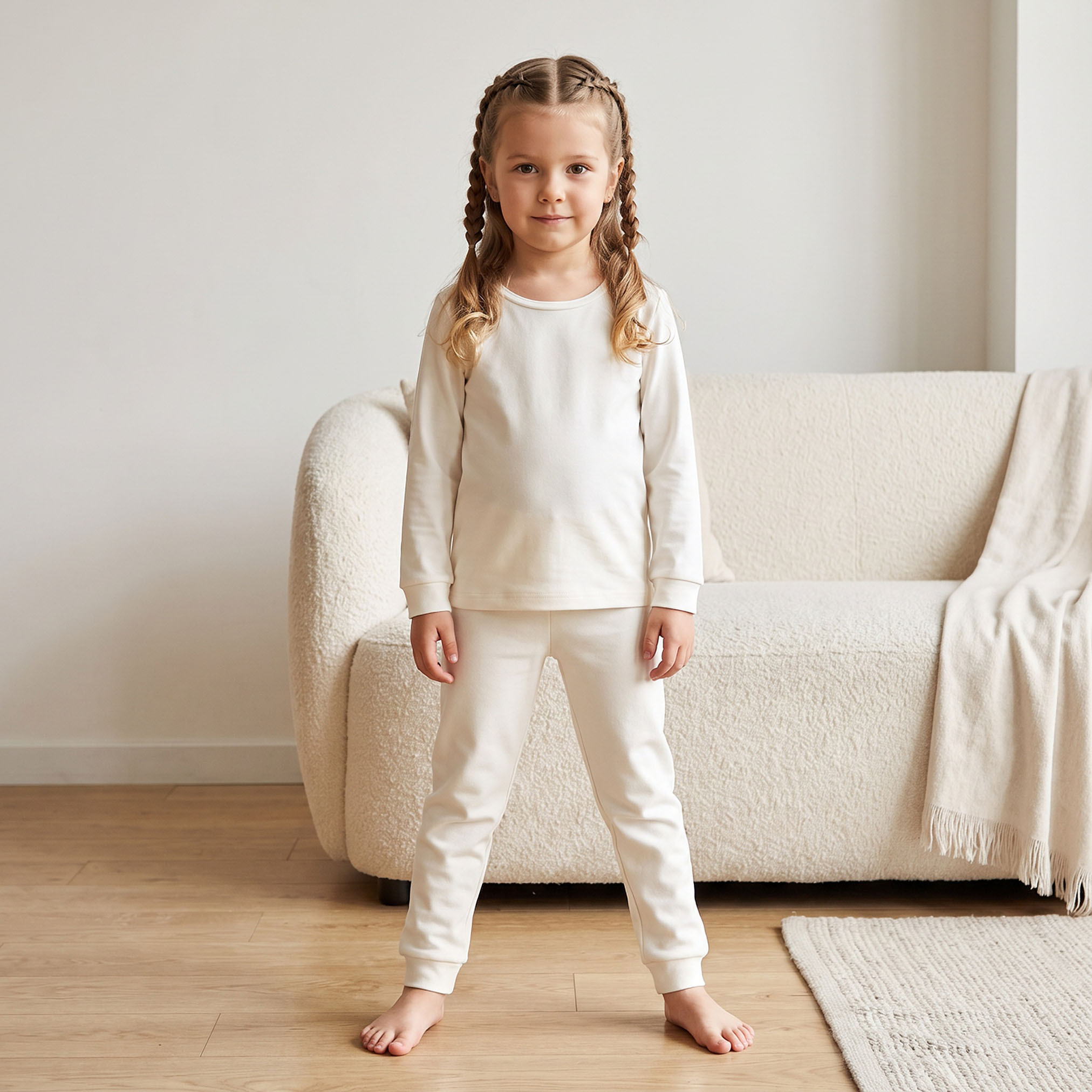 Pack of 2 Juniors Thermal Pants with Cuffed Hem-girls-clothing-winterwear-thermalsets-image-3