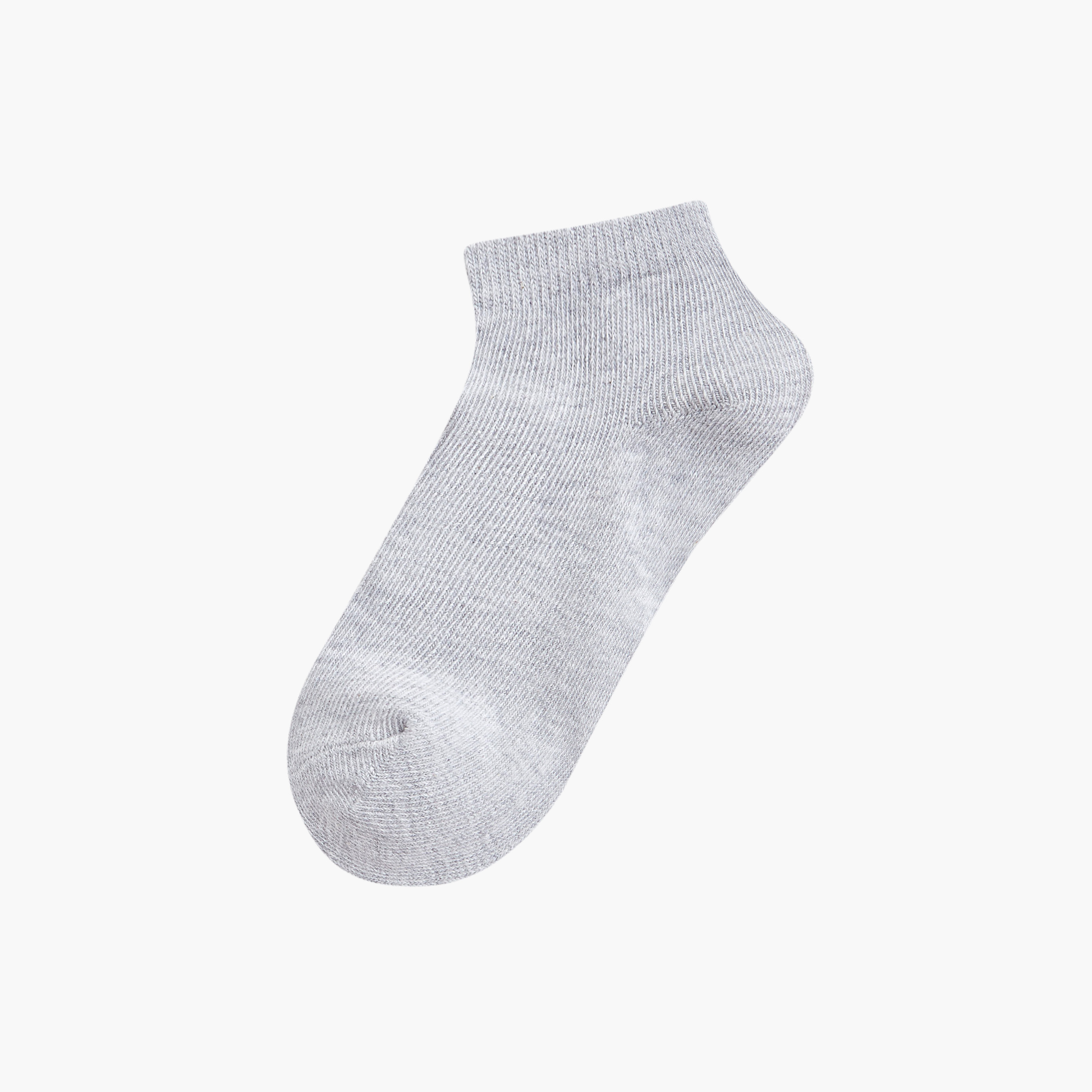 Gloo Solid Ankle-Length Socks with Elasticised Hem - Set of 5-girls-accessories-socks-image-2