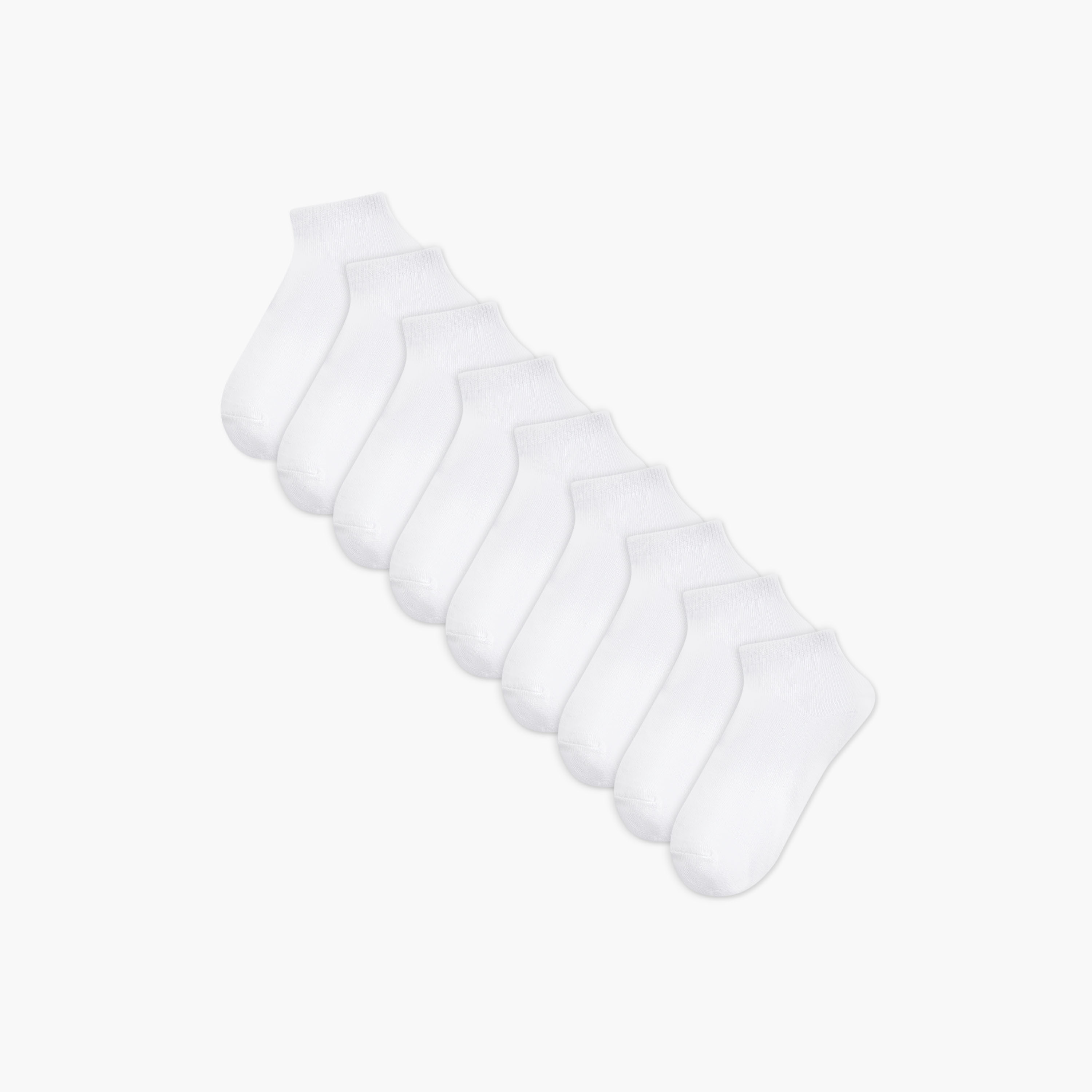 Gloo Solid Ankle-Length Socks with Elasticised Hem - Set of 5-girls-accessories-socks-image-1