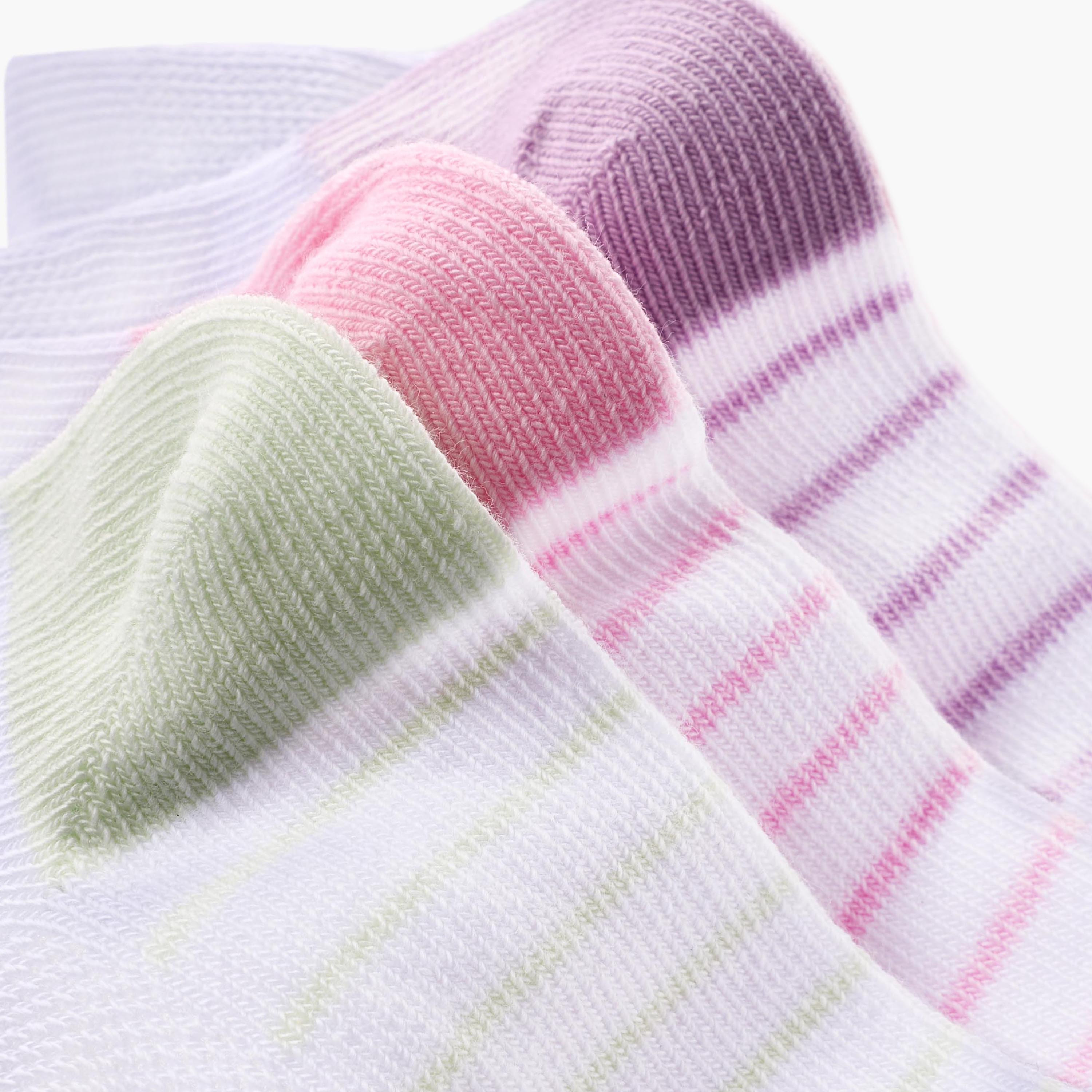 Pack of 3 Juniors Girls Socks with Stripes-girls-accessories-socks-image-4