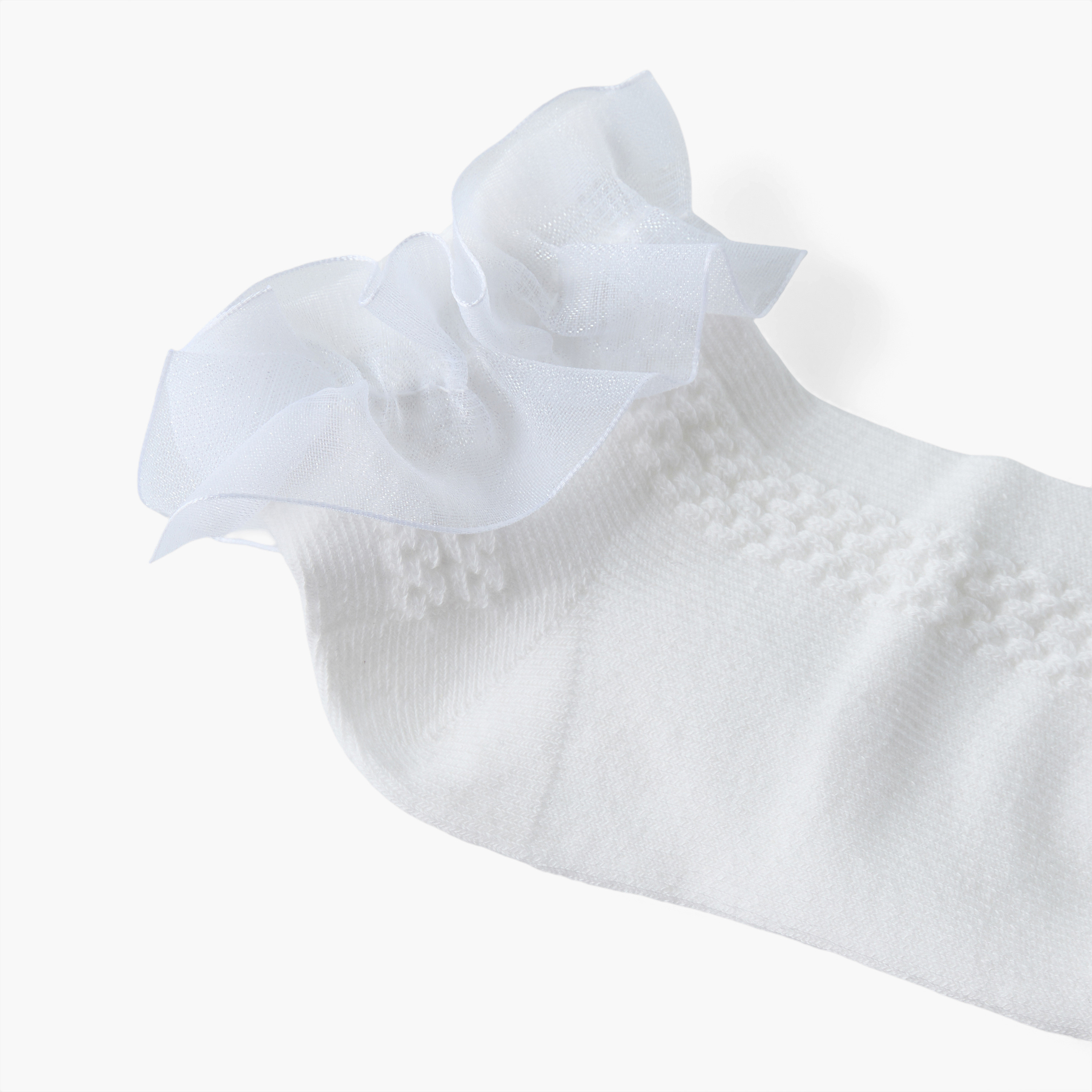 Pack of 3 Juniors Girls Socks with Ruffle Trim-girls-accessories-socks-image-3