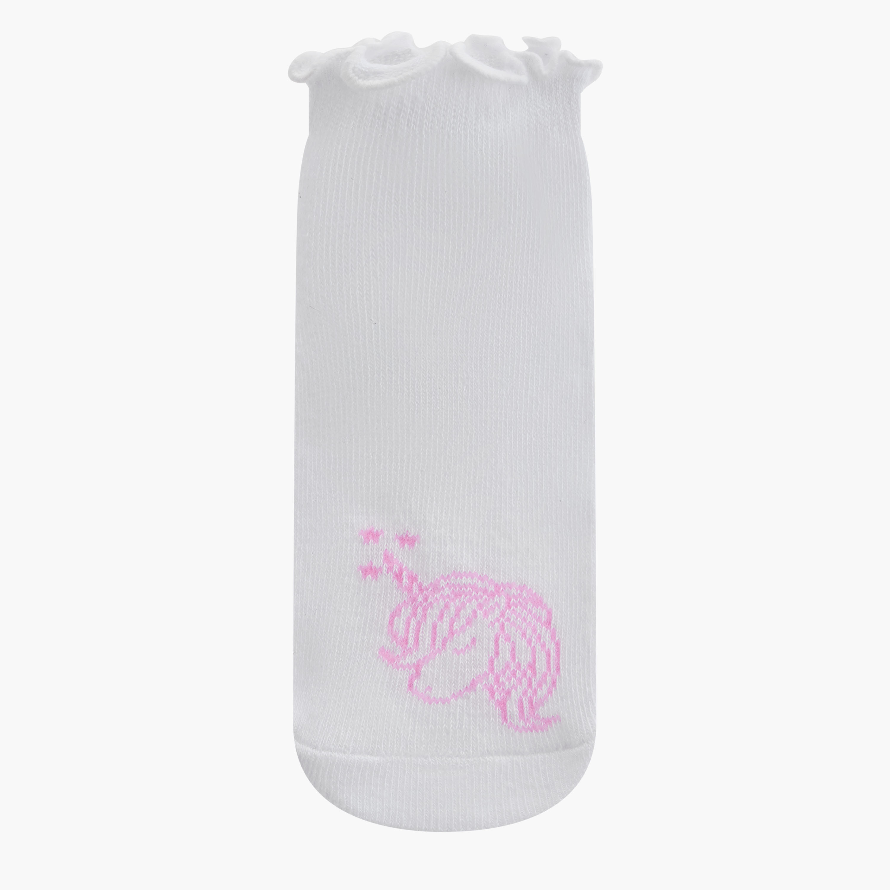 Juniors Unicorn Print Ankle Length Socks - Set of 3-girls-accessories-socks-image-2
