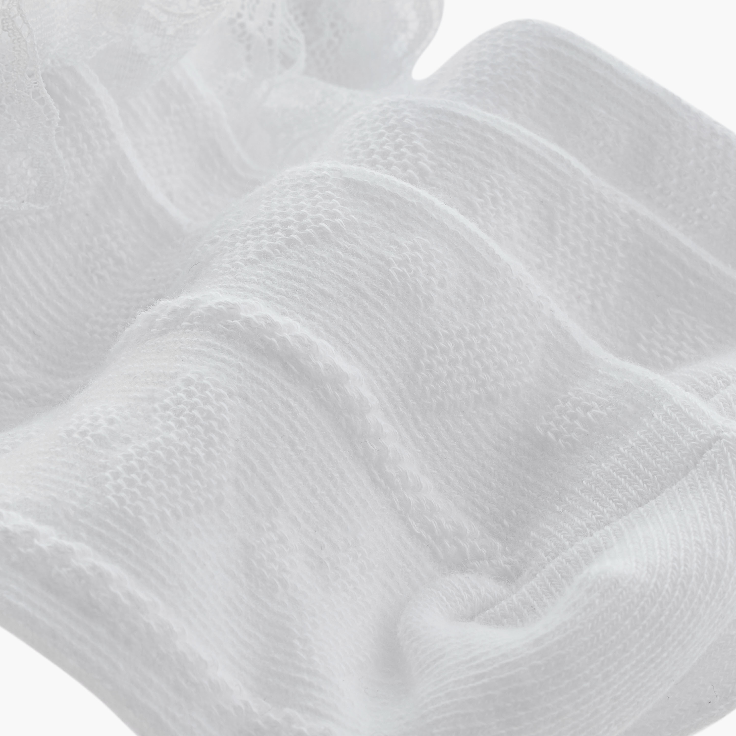 Juniors Textured Ankle Length Socks with Frill Trim - Set of 3-girls-accessories-socks-image-4