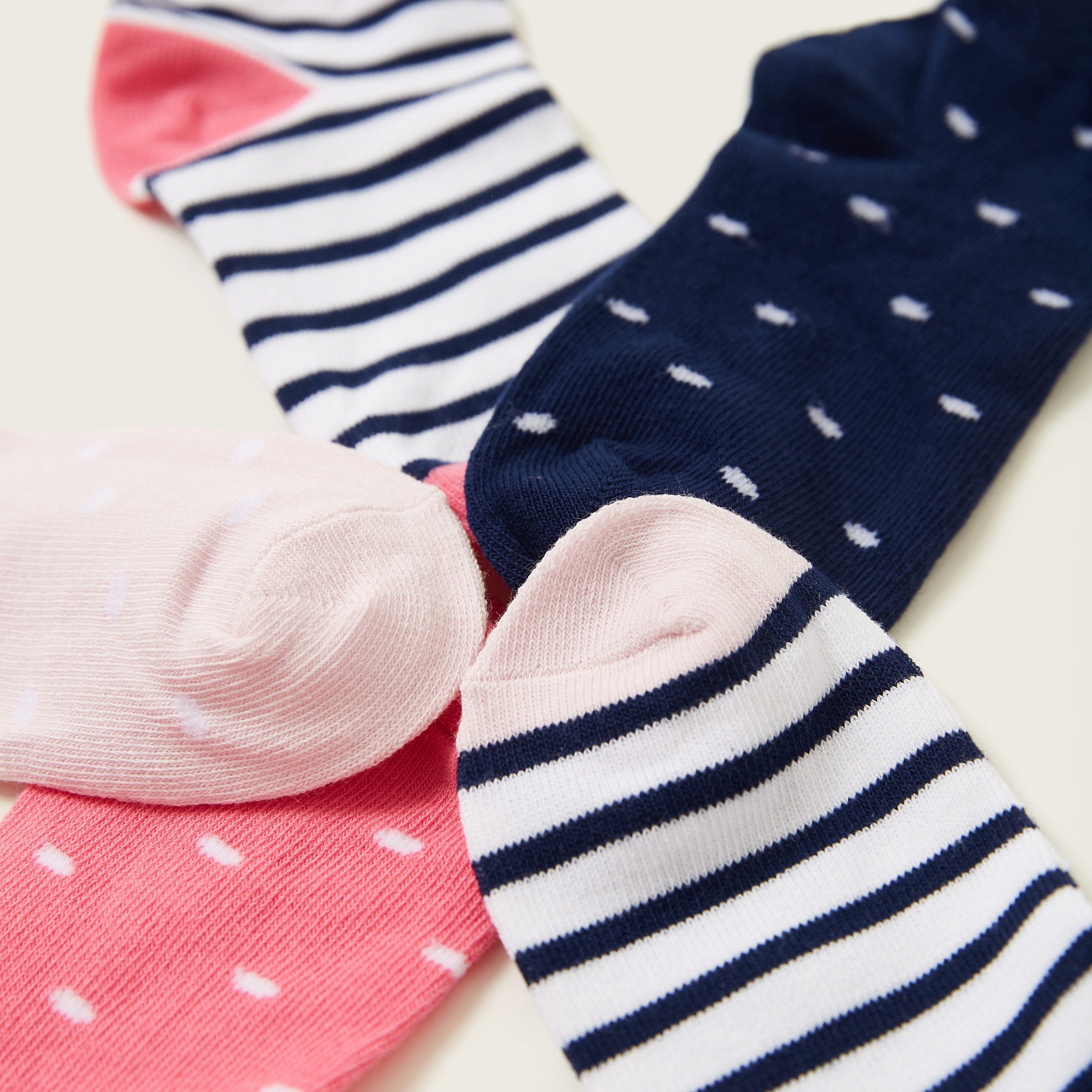 Gloo Printed Ankle-Length Socks with Cuffed Hem - Pack of 5-girls-clothing-multipacks-image-4