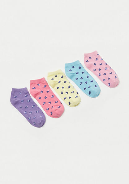 Gloo Butterfly Print Socks - Set of 5-Socks-image-0