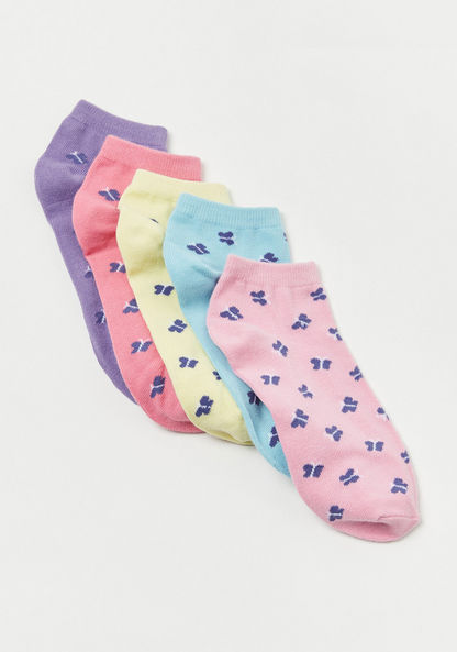 Gloo Butterfly Print Socks - Set of 5-Socks-image-1