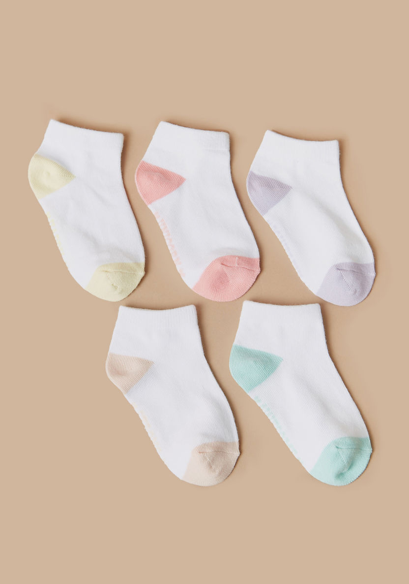 Gloo Panelled Ankle Length Socks - Set of 5-Underwear and Socks-image-0