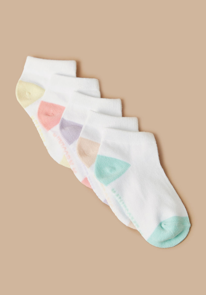 Gloo Panelled Ankle Length Socks - Set of 5-Underwear and Socks-image-1