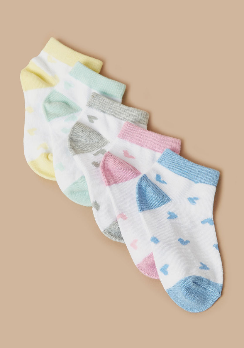 Gloo Textured Ankle Length Socks - Set of 5-Underwear and Socks-image-1