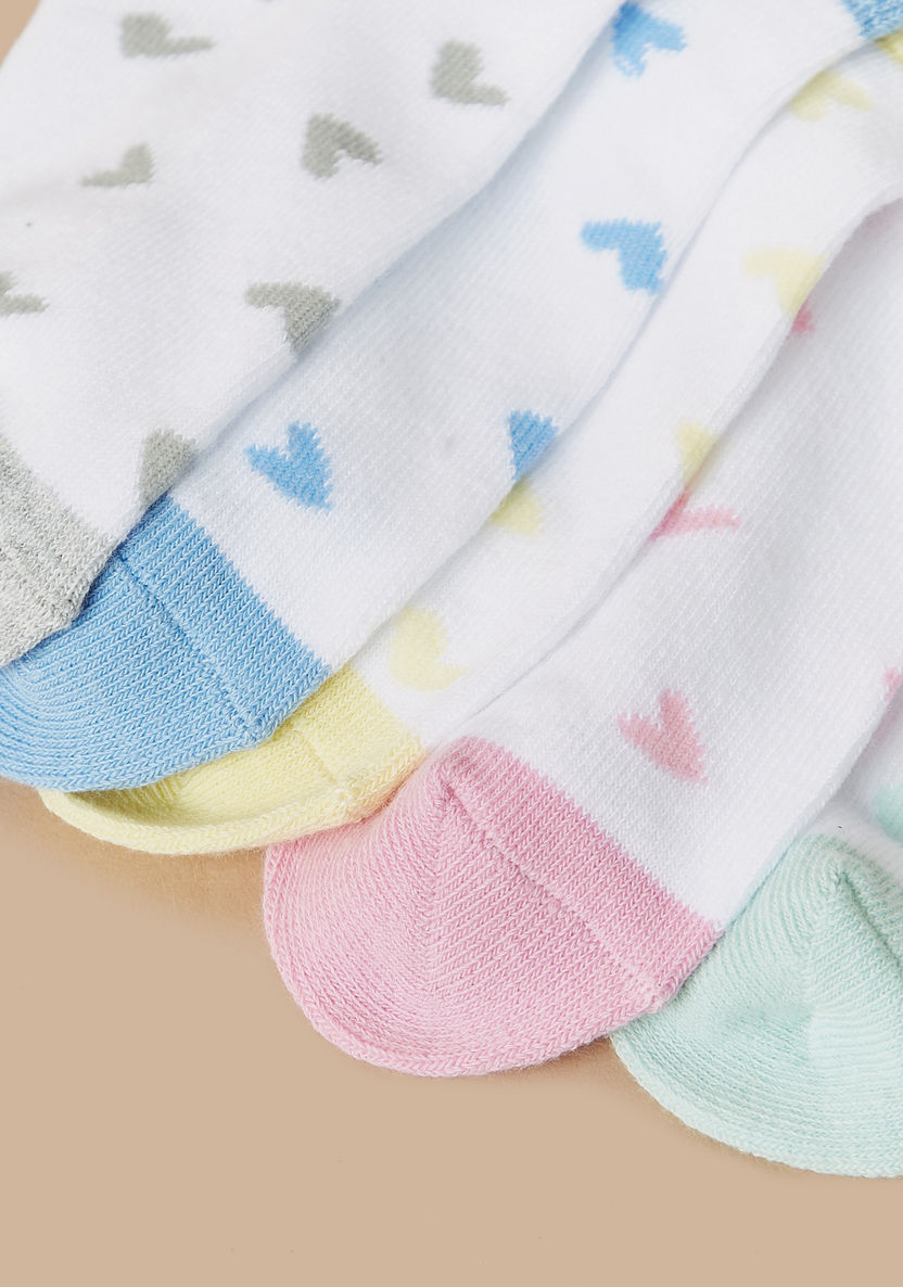 Gloo Textured Ankle Length Socks - Set of 5-Underwear and Socks-image-3