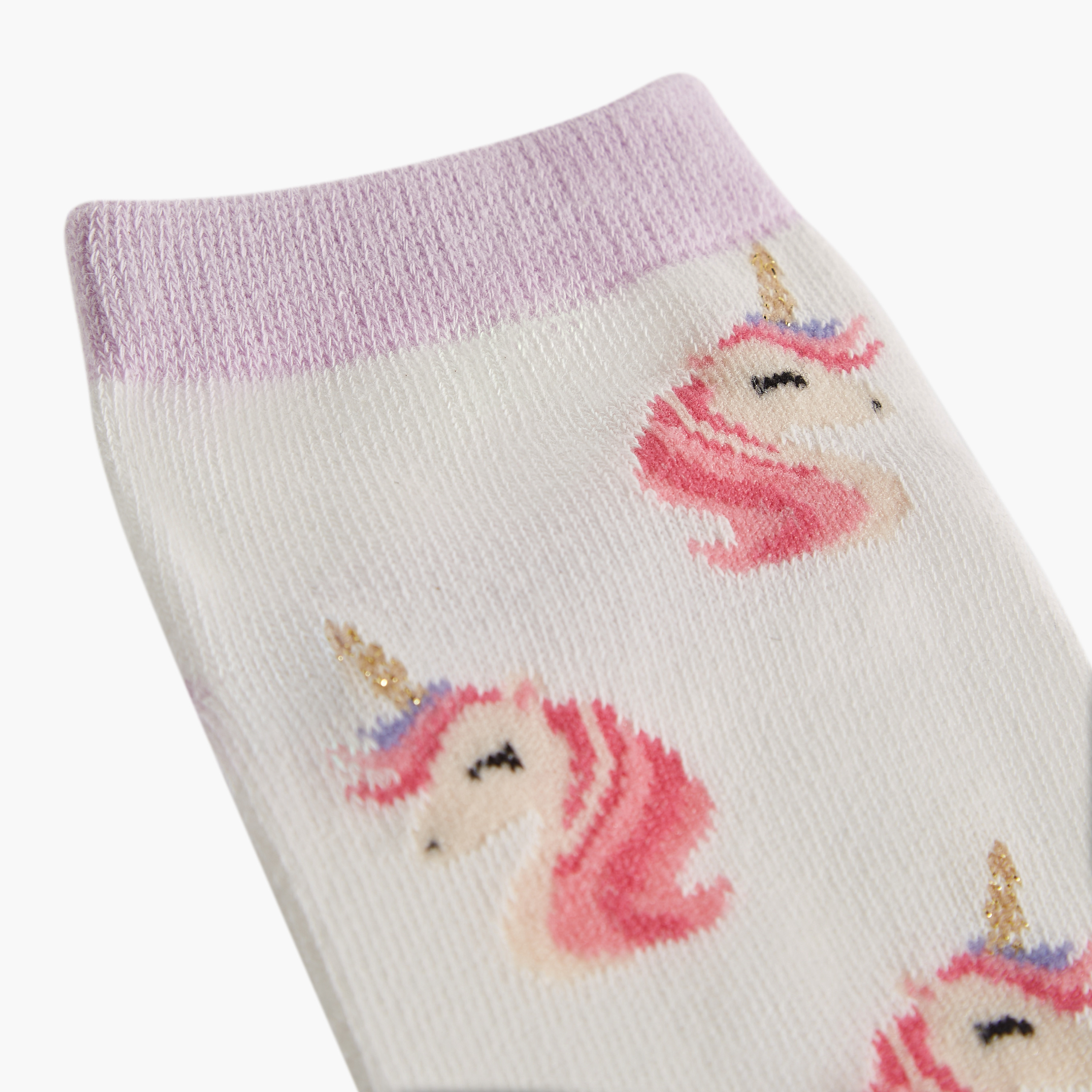 Gloo Unicorn Print Ankle Length Socks - Set of 6-girls-accessories-socks-image-4