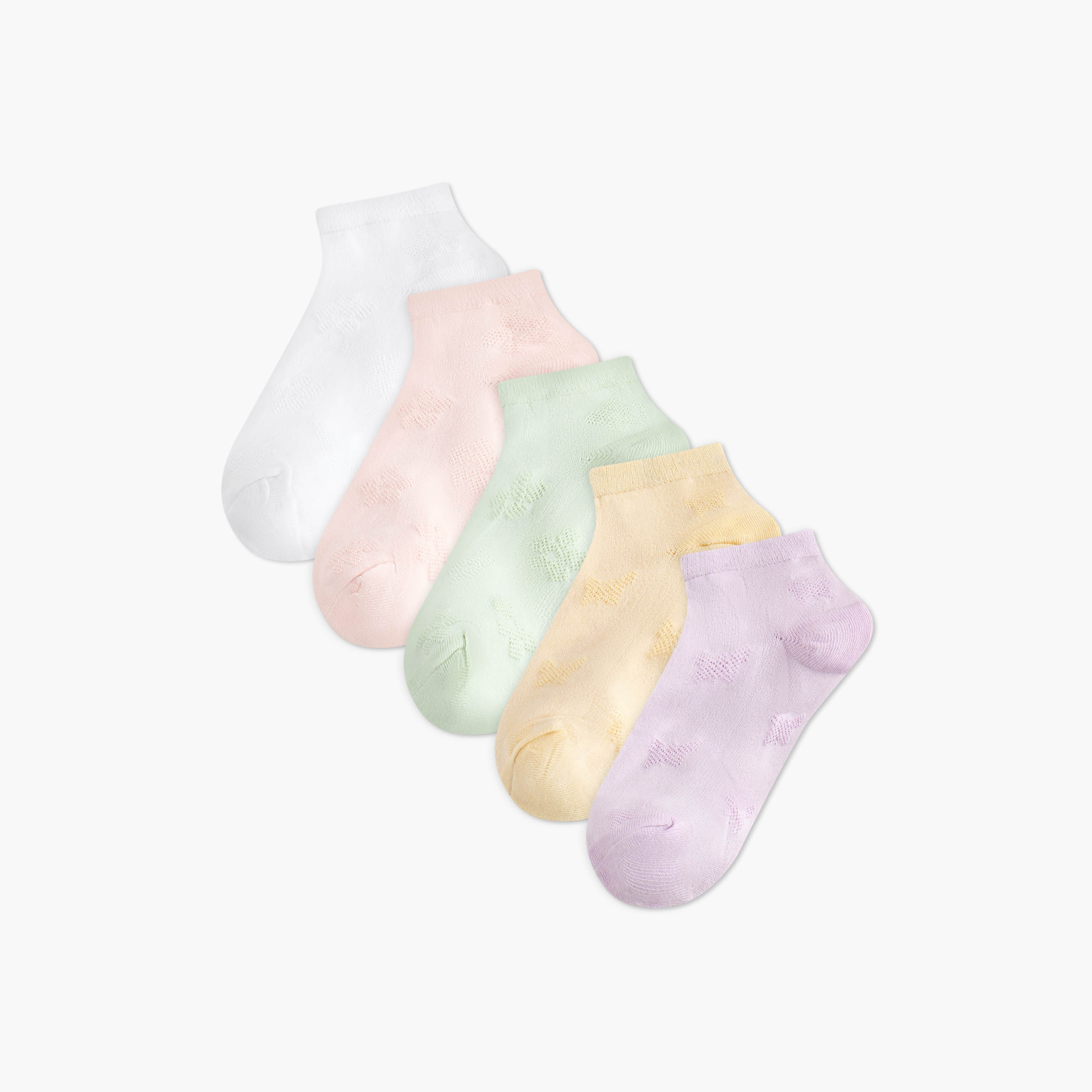 Juniors Colourblock Ankle Length Socks - Set of 3-girls-accessories-socks-image-1