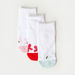 Juniors Butterfly Print Ankle Length Socks - Set of 3-Socks-thumbnail-1