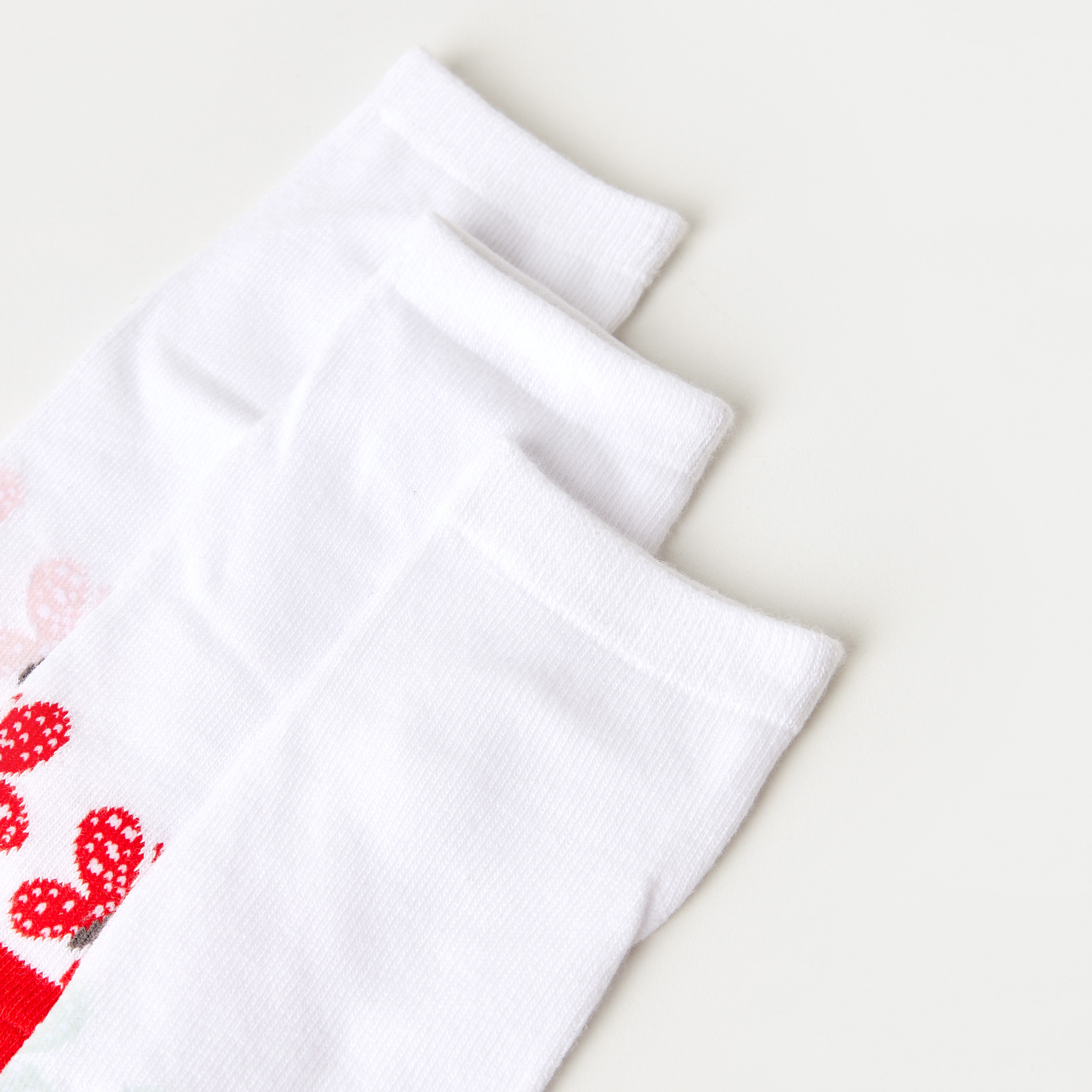 جوارب طول الكاحل بطبعات فراشة من جونيورز - طقم من 3 أزواج-girls-accessories-socks-image-3