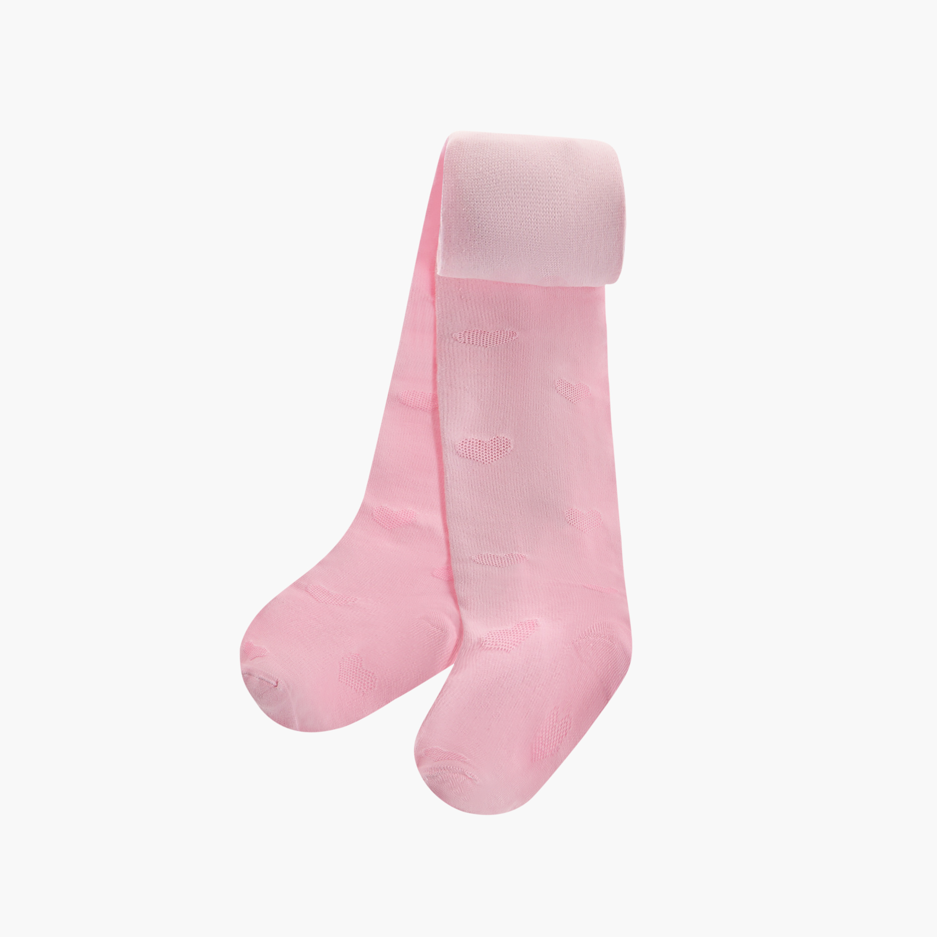 Juniors Heart Textured Tights with Elasticated Waistband - Set of 2-baby-girls-accessories-socks-image-2
