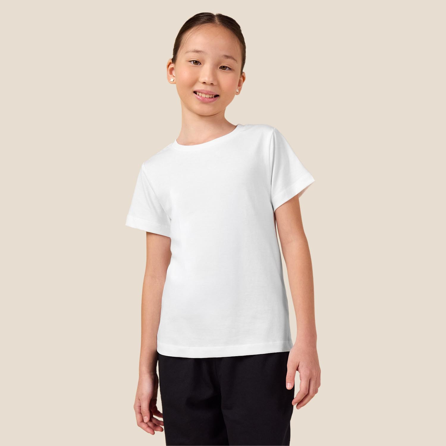 طقم تيشيرت سادة من قطعتين بياقة ضيّقة وأكمام قصيرة من جونيورز-girls-clothing-schoolwear-tshirts-image-6
