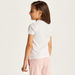 Juniors Solid Polo T-shirt with Scalloped Detail and Short Sleeves-Tops-thumbnailMobile-4