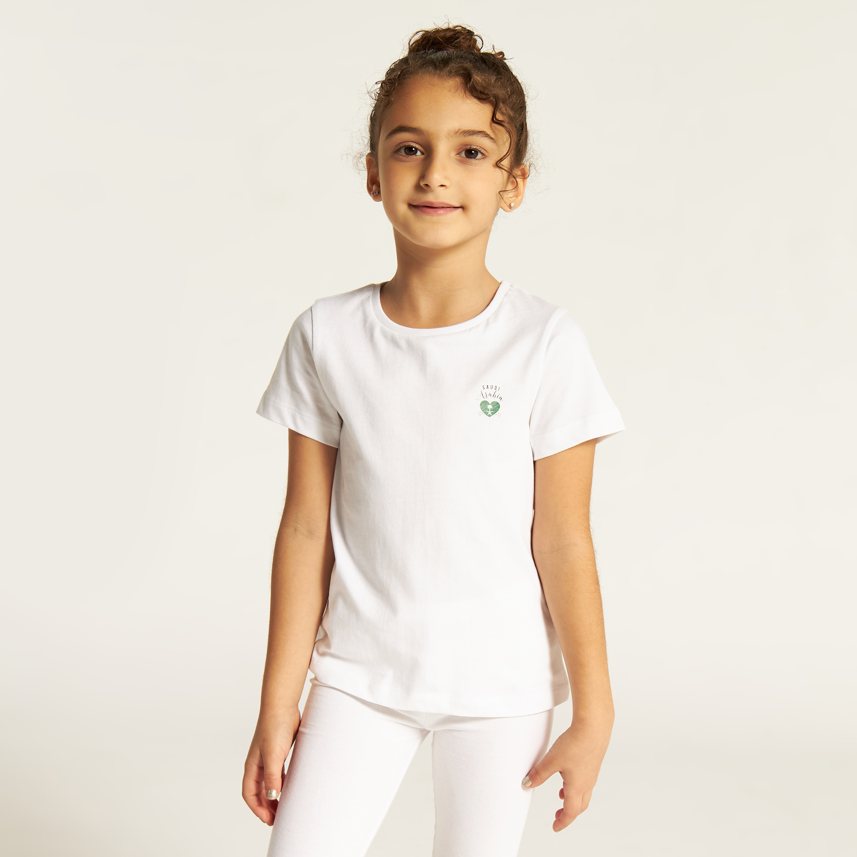 تيشيرت بياقة مستديرة وأكمام قصيرة وطبعات من جونيورز-girls-clothing-schoolwear-tshirts-image-1