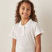 Juniors Solid Polo T-shirt with Short Sleeves-Tops-thumbnailMobile-2