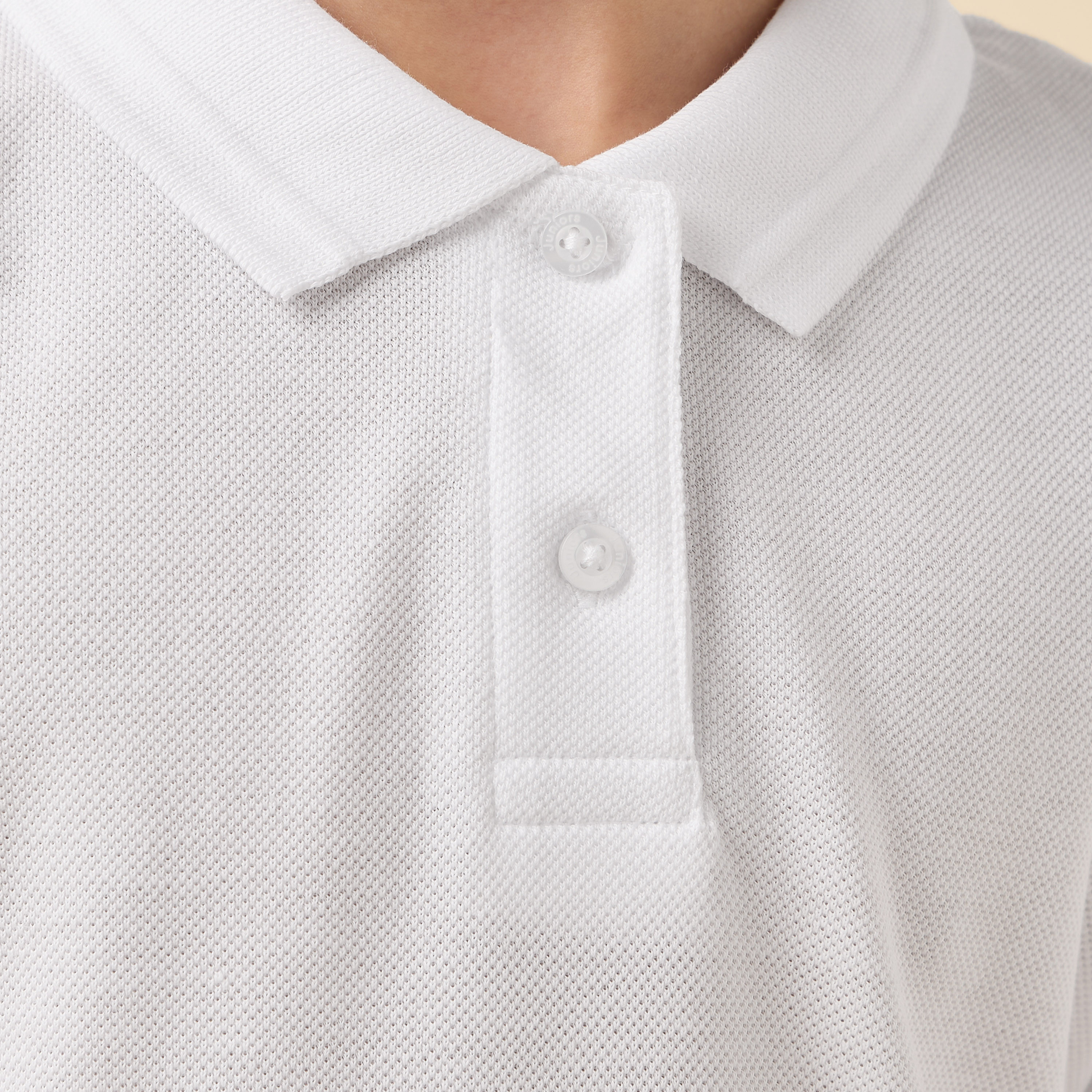Juniors Solid Polo T-shirt with Short Sleeves-girls-clothing-schoolwear-tshirts-image-5