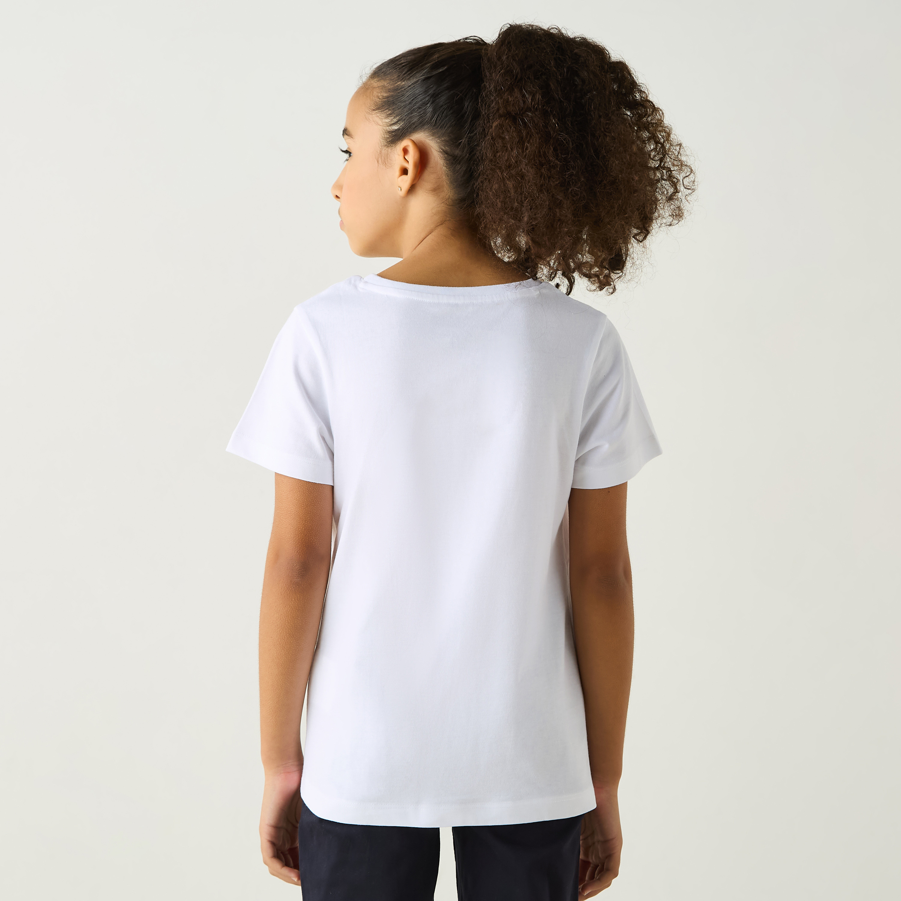 Juniors KSA National Day Print T-shirt with Short Sleeves-girls-clothing-schoolwear-tshirts-image-3