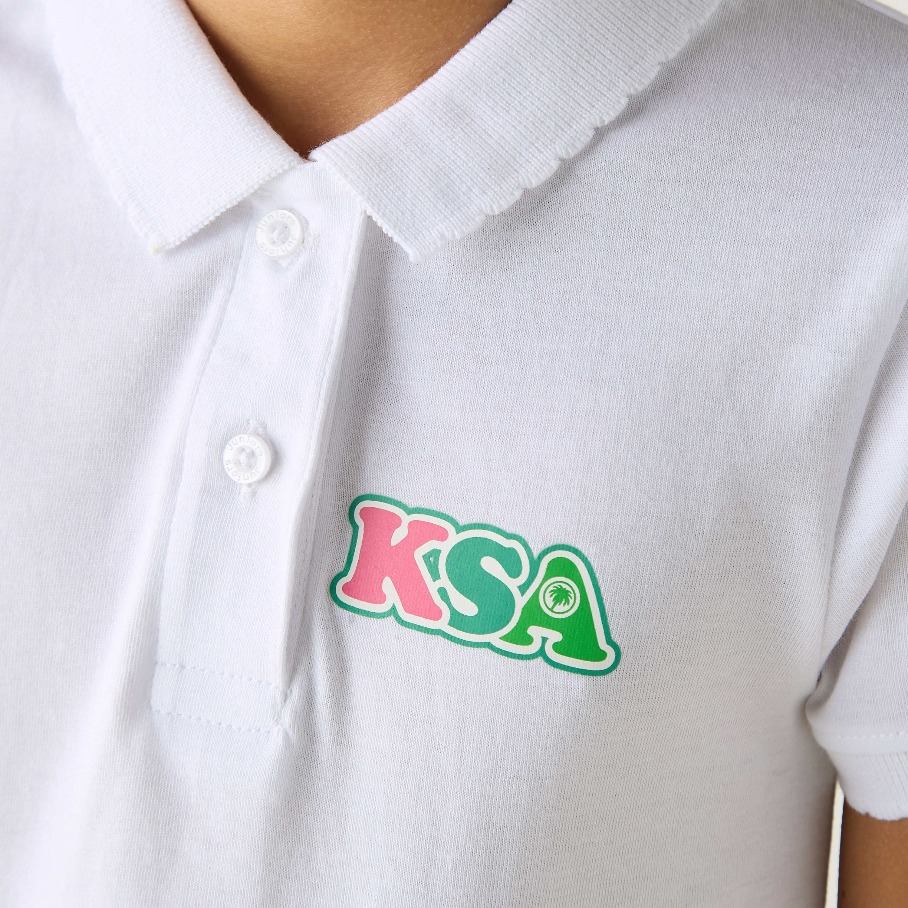 تيشيرت بولو بأكمام قصيرة وطبعات من جونيورز-girls-clothing-schoolwear-tshirts-image-4