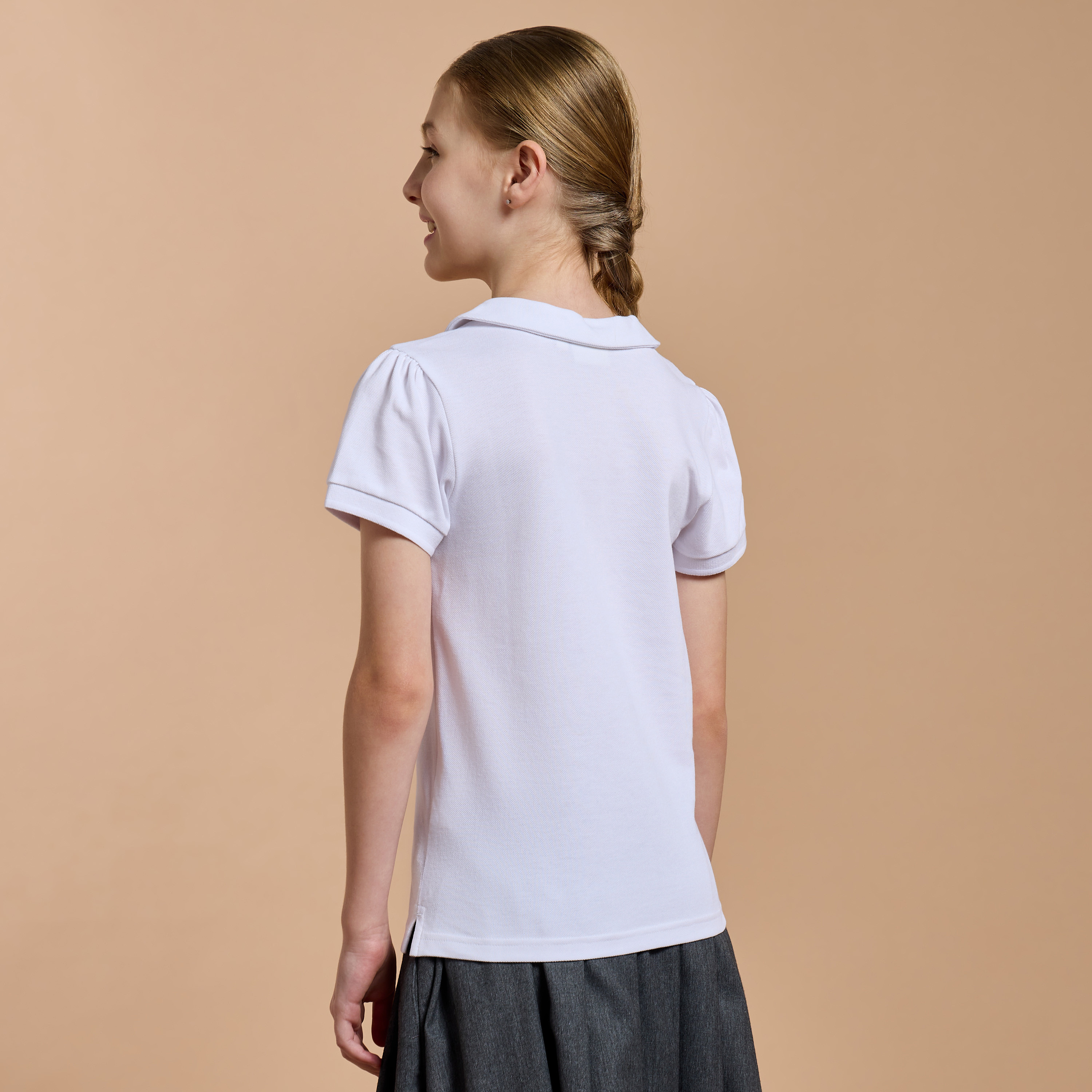تيشيرت بياقة عادية وأكمام قصيرة وطبعات اليوم الوطني الكويتي من جونيورز-girls-clothing-schoolwear-tshirts-image-3