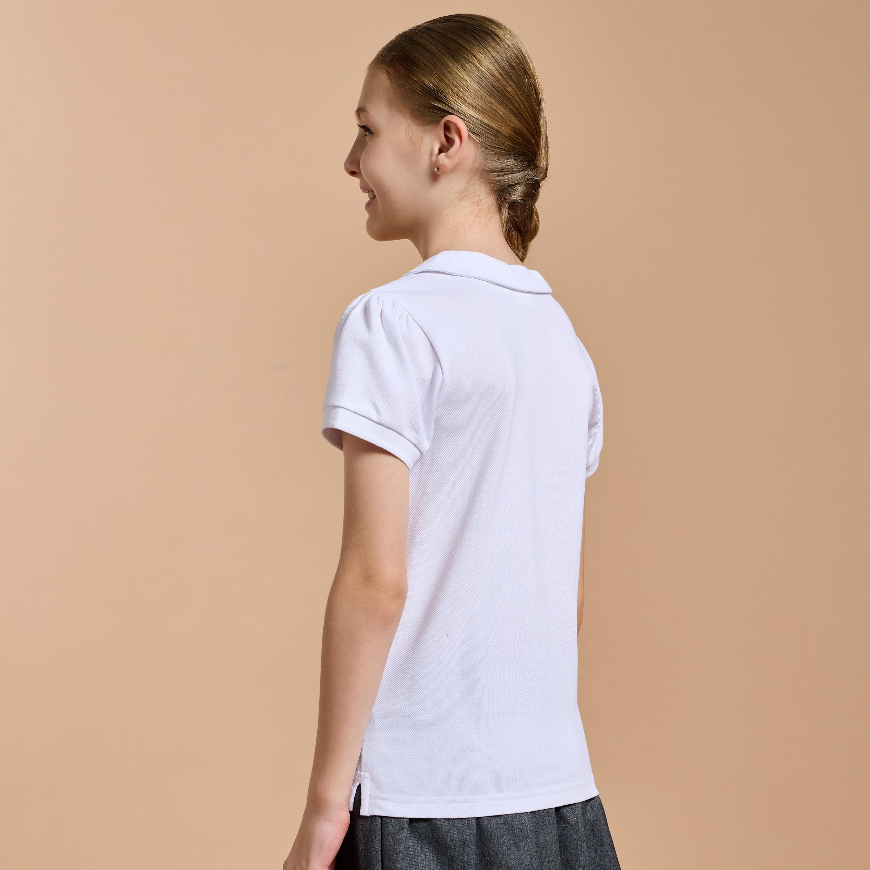 Juniors UAE National Day Print Collared T-shirt with Short Sleeves-girls-clothing-schoolwear-tshirts-image-3